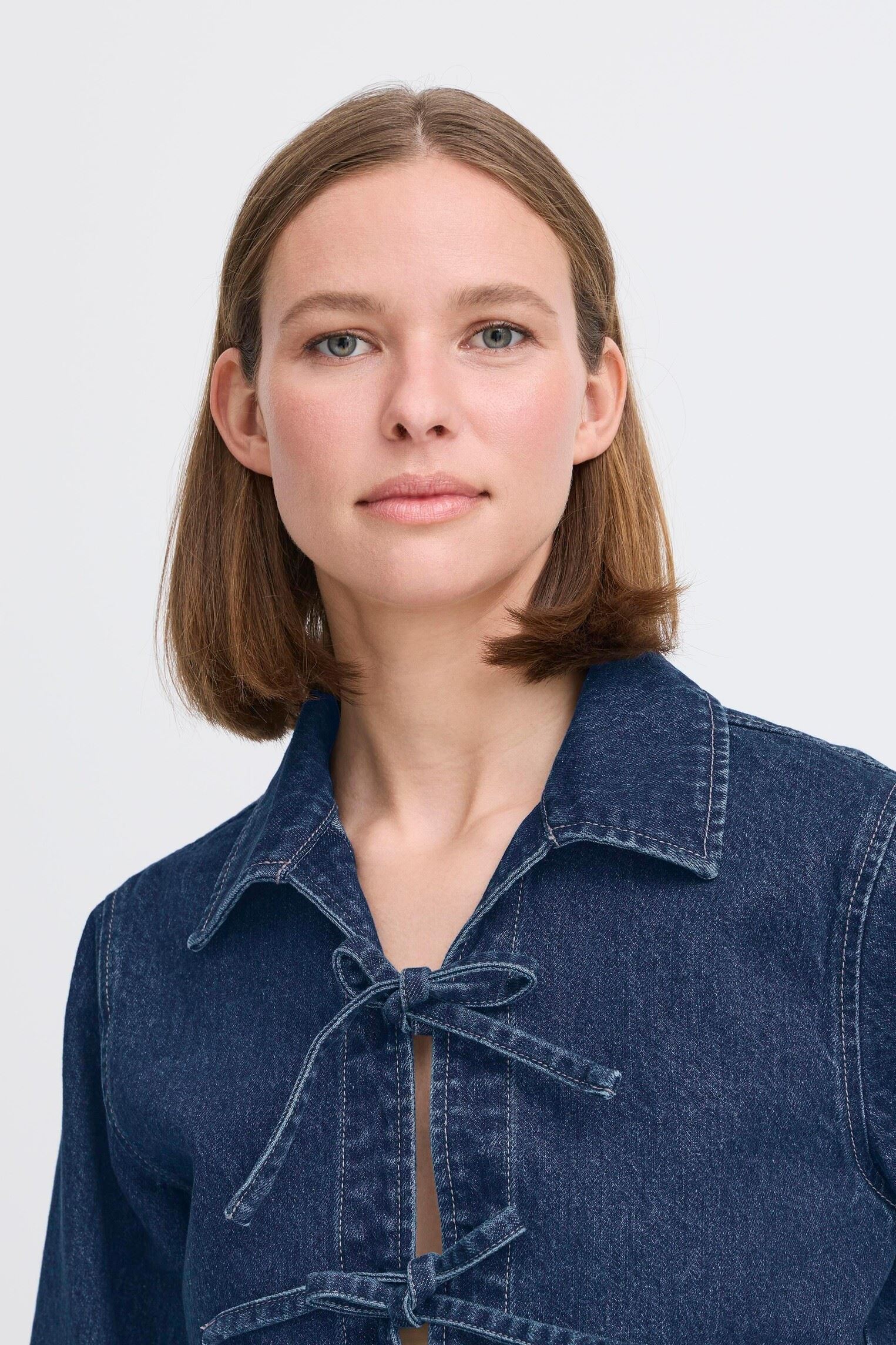 Chemises manches longues BYLUKAN SHIRT - femme bleu B-Young Chemises manches longues BYLUKAN SHIRT - femme bleu DARK BLUE DENIM