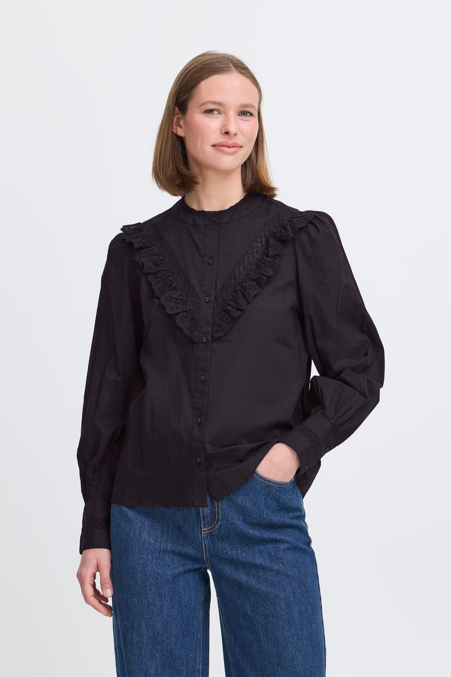Blusas de manga larga BYHABIE SHIRT - mujer negro B-Young Blusas de manga larga BYHABIE SHIRT - mujer negro Black
