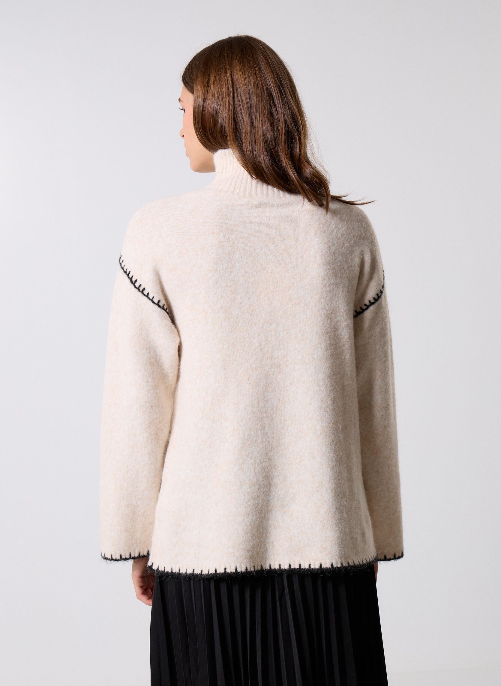 Pulls BYOMEA ROLLNECK JUMPER- femme beige B-Young Pulls BYOMEA ROLLNECK JUMPER- femme beige BIRCH MELANGE
