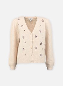 Gilets BYOMEA EMB. CARDIGAN - femme beige B-Young Gilets BYOMEA EMB. CARDIGAN - femme beige BIRCH MELANGE