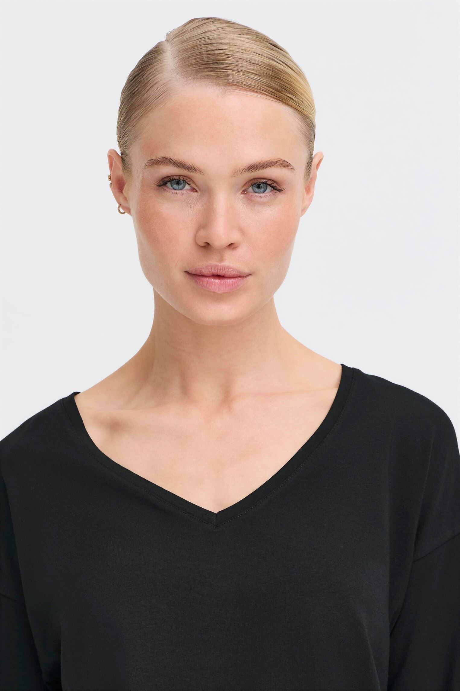 T-shirt a maniche lunghe BYPAMILA LS V NECK TSHIRT donna nero B-Young T-shirt a maniche lunghe BYPAMILA LS V NECK TSHIRT donna nero BLACK