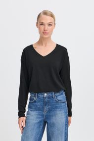 T-shirt a maniche lunghe BYPAMILA LS V NECK TSHIRT donna nero B-Young T-shirt a maniche lunghe BYPAMILA LS V NECK TSHIRT donna nero BLACK