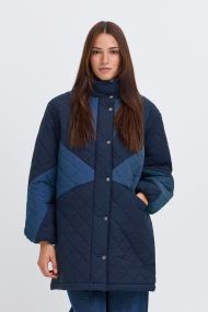 Mantels BYBOCCI MIX COAT - dames blauw