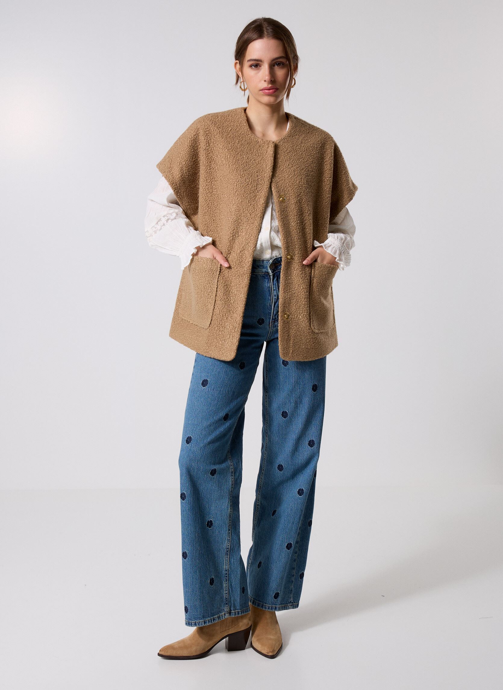 Vestes sans manches BYASKARA COATIGAN - femme beige B-Young Vestes sans manches BYASKARA COATIGAN - femme beige Tiger'S Eye