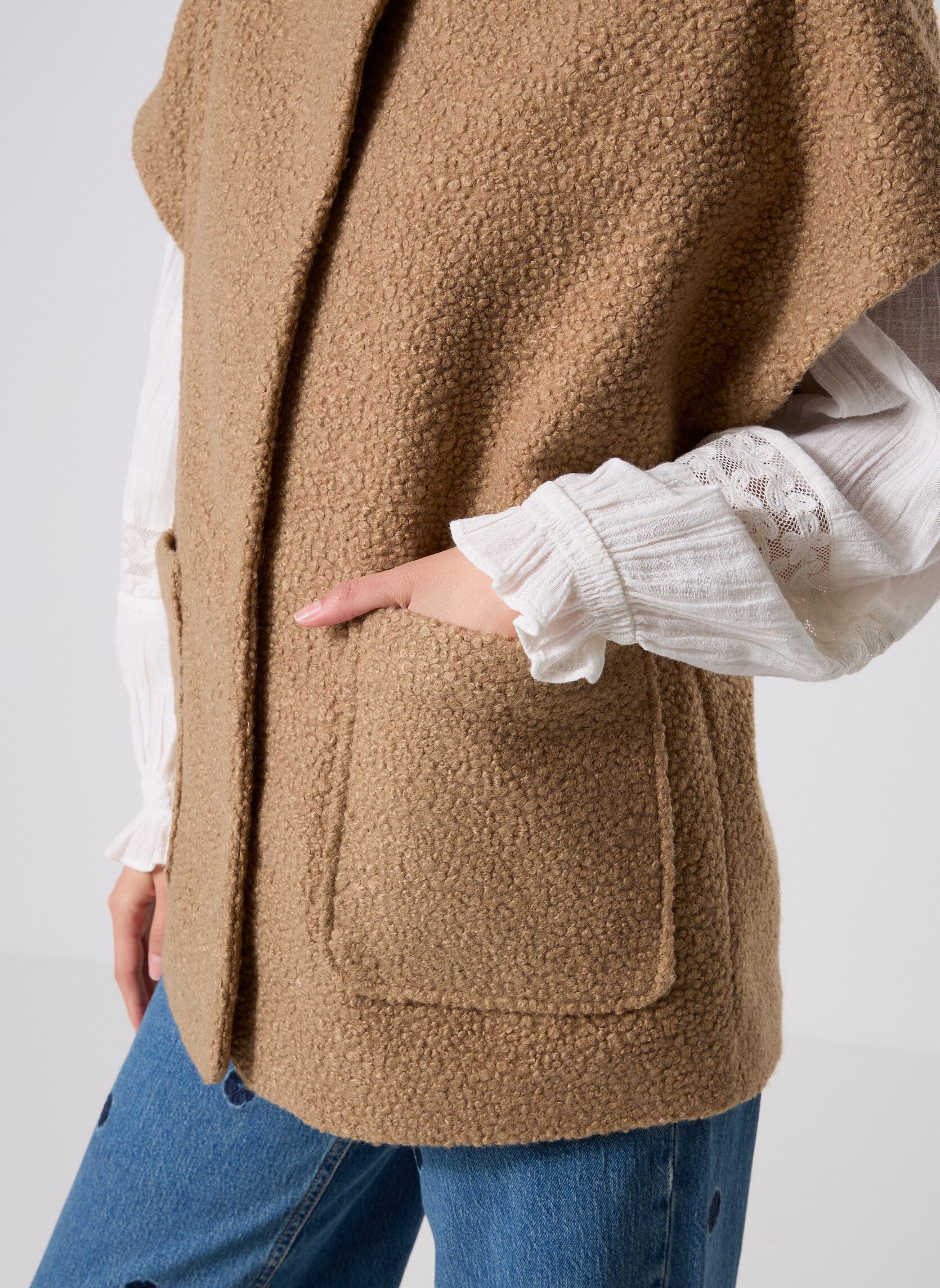 Vestes sans manches BYASKARA COATIGAN - femme beige B-Young Vestes sans manches BYASKARA COATIGAN - femme beige Tiger'S Eye