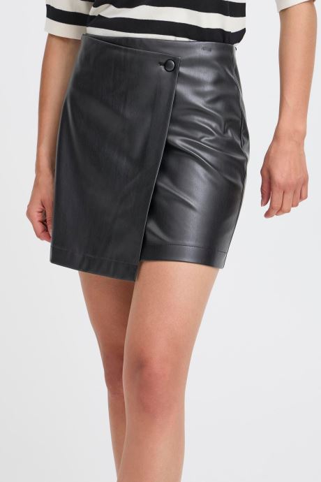 B-Young Jupes courtes BYDAJA FAKE WRAP SKIRT - femme noir