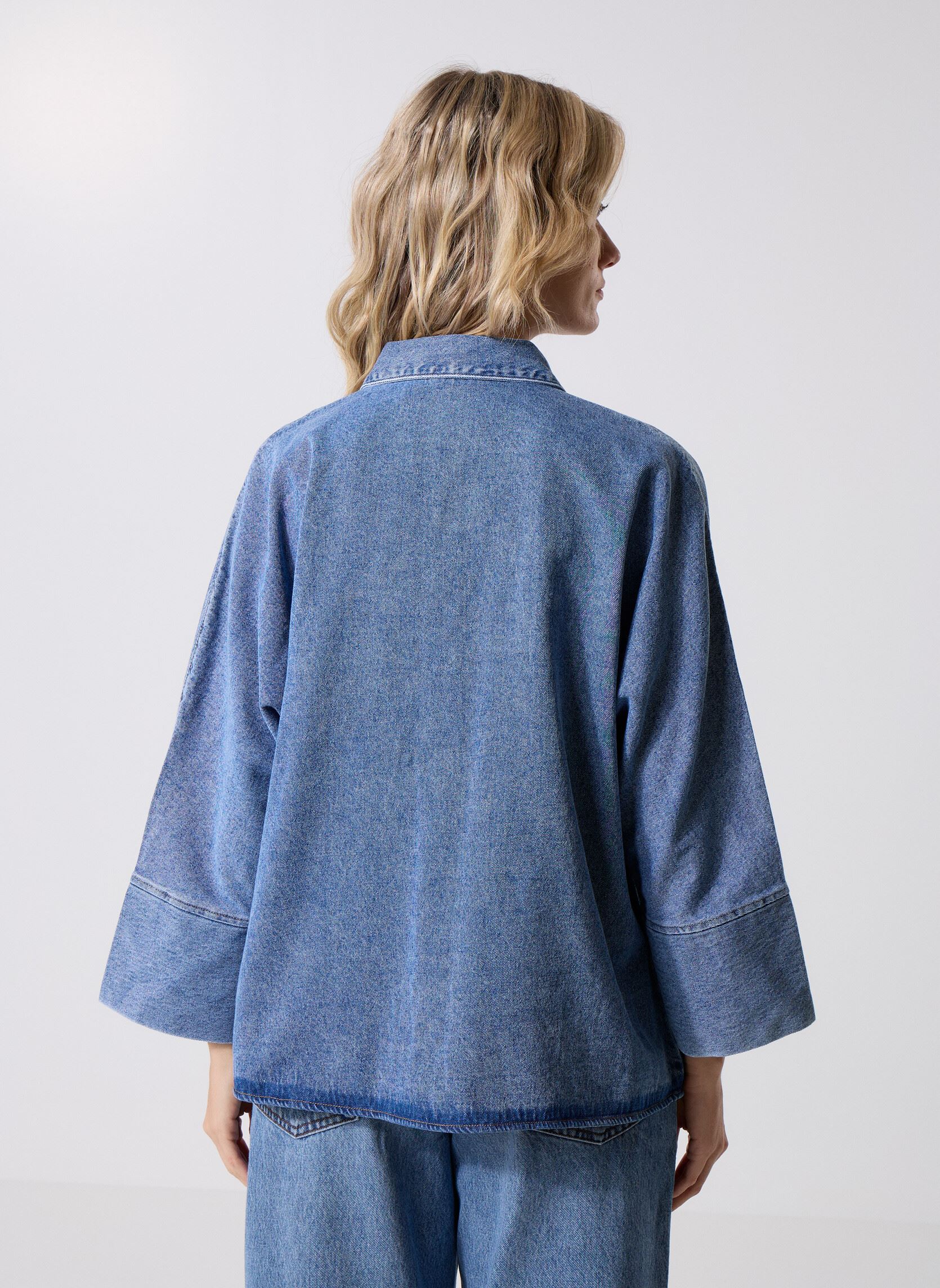Langarm-Hemden BYKAPUCA DENIM SHIRT - damen blau B-Young Langarm-Hemden BYKAPUCA DENIM SHIRT - damen blau Mid Blue Denim