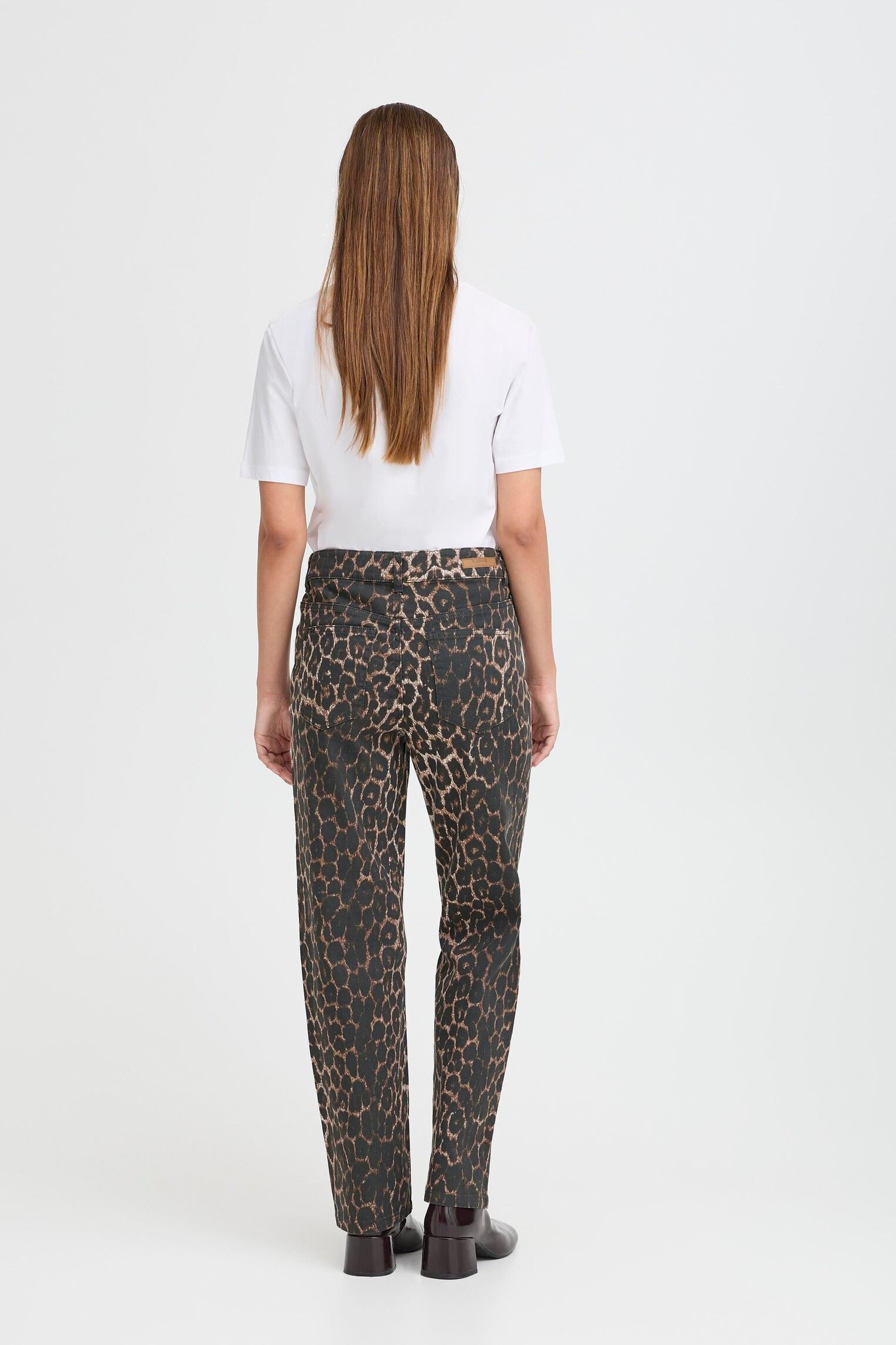 Weite Jeans BYKENNA HW JEANS - damen braun B-Young Weite Jeans BYKENNA HW JEANS - damen braun Denim Leopard Mix