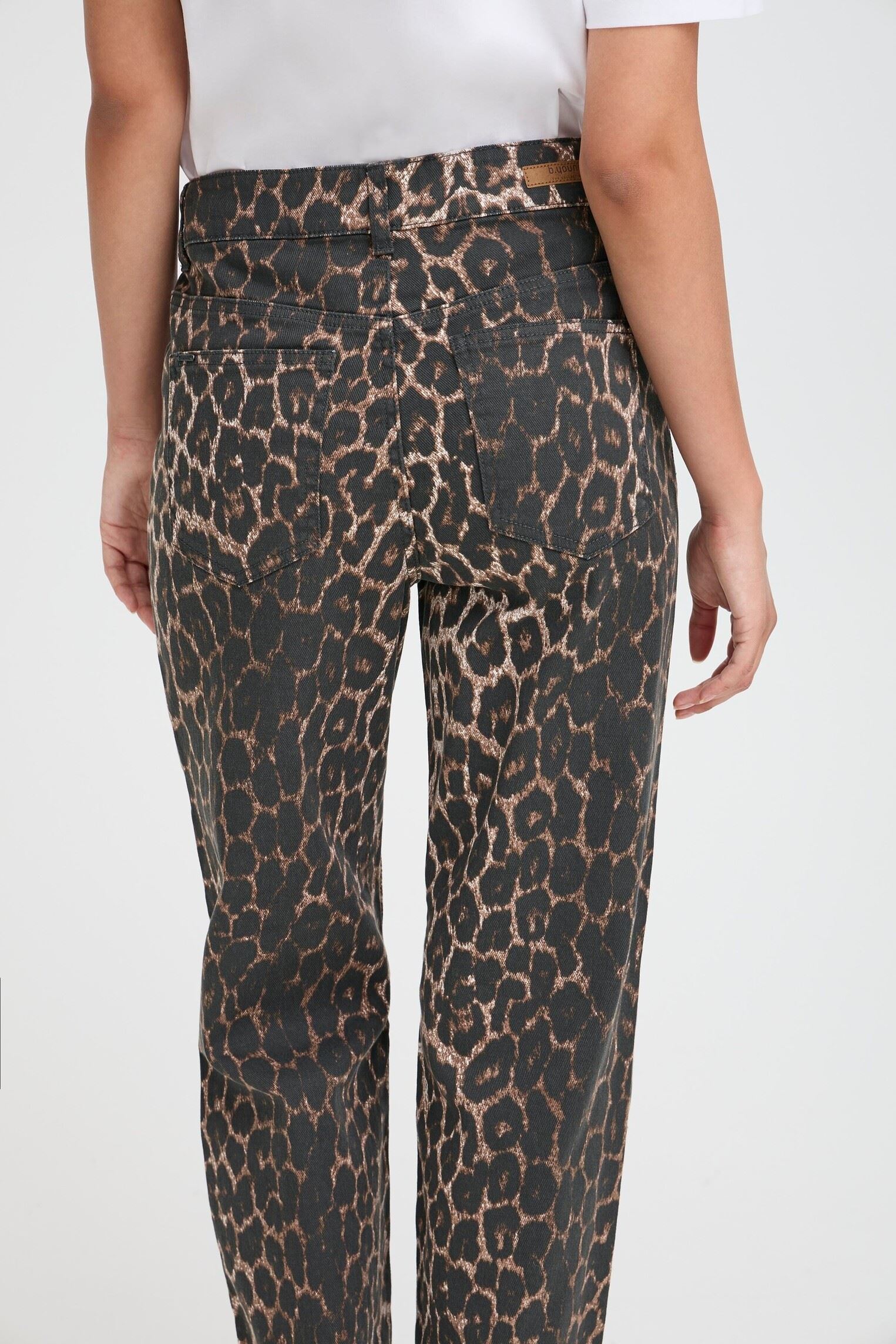 Weite Jeans BYKENNA HW JEANS - damen braun B-Young Weite Jeans BYKENNA HW JEANS - damen braun Denim Leopard Mix