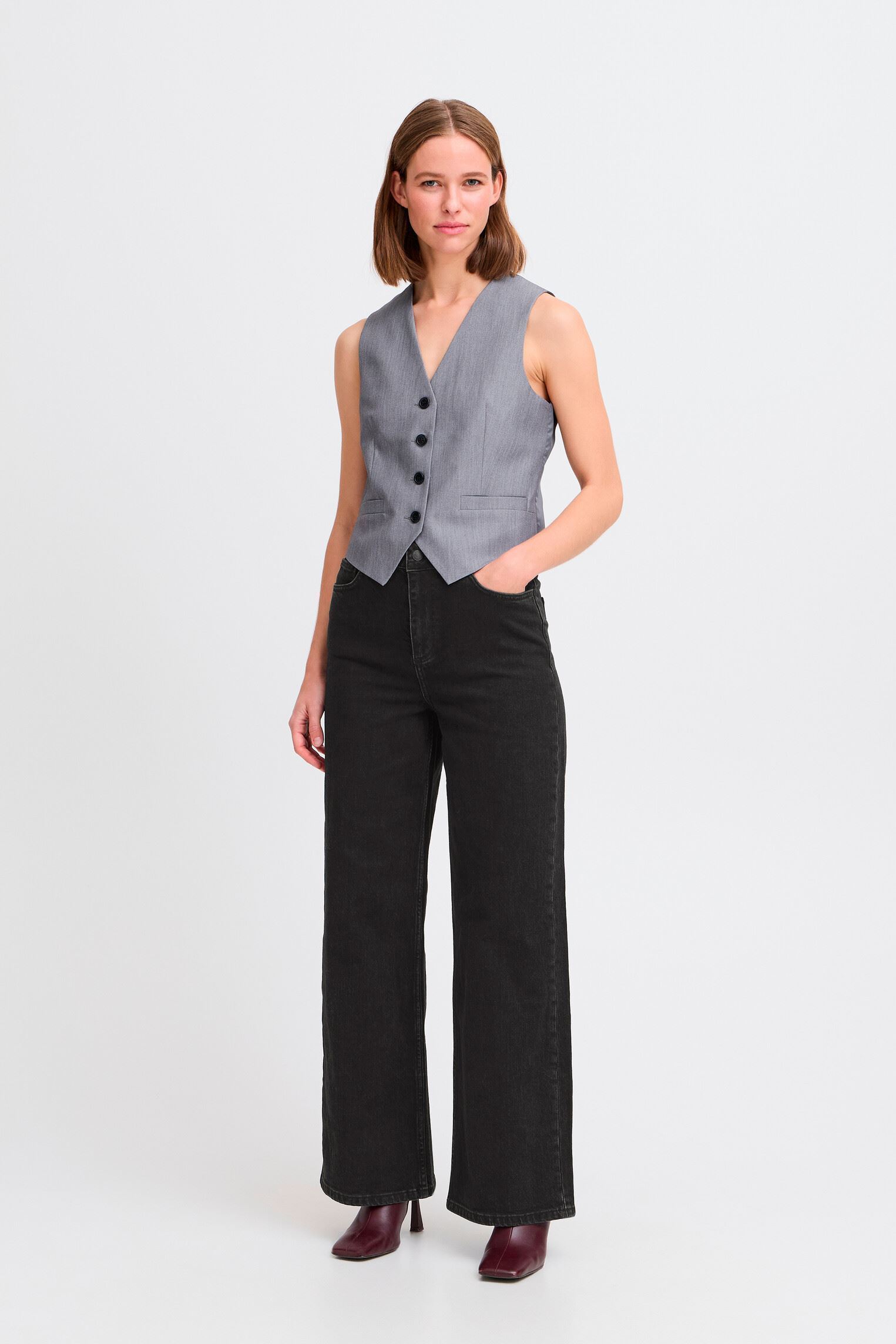 Wijde jeans / Flared Jeans BYLARA WIDE JEANS - dames zwart B-Young Wijde jeans / Flared Jeans BYLARA WIDE JEANS - dames zwart Black Denim