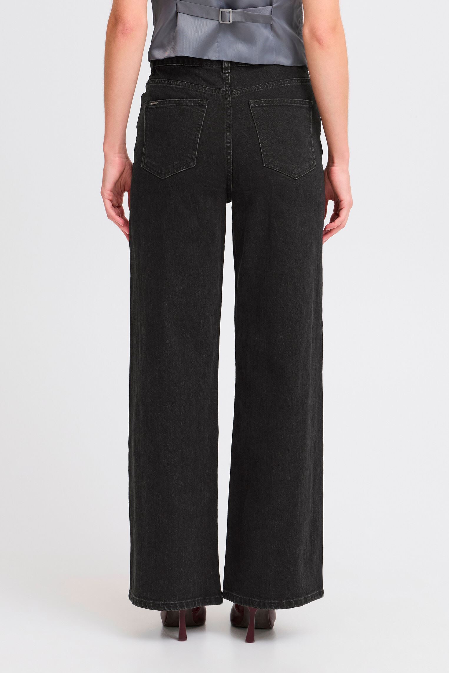 Wijde jeans / Flared Jeans BYLARA WIDE JEANS - dames zwart B-Young Wijde jeans / Flared Jeans BYLARA WIDE JEANS - dames zwart Black Denim