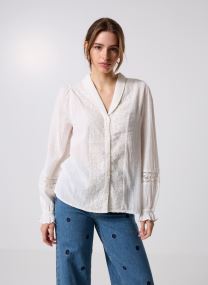 Blouses manches longues BYJUNIAN LACE SHIRT - femme blanc B-Young Blouses manches longues BYJUNIAN LACE SHIRT - femme blanc MARSHMALLOW