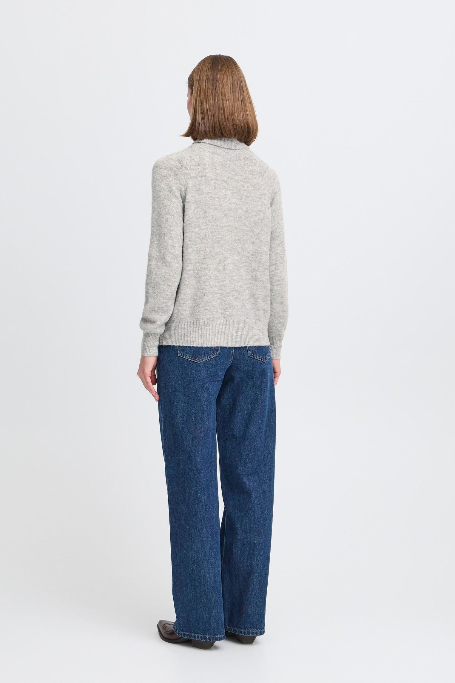 Pulls BYMONNA ROLLNECK femme gris B-Young Pulls BYMONNA ROLLNECK femme gris Mid Grey Melange