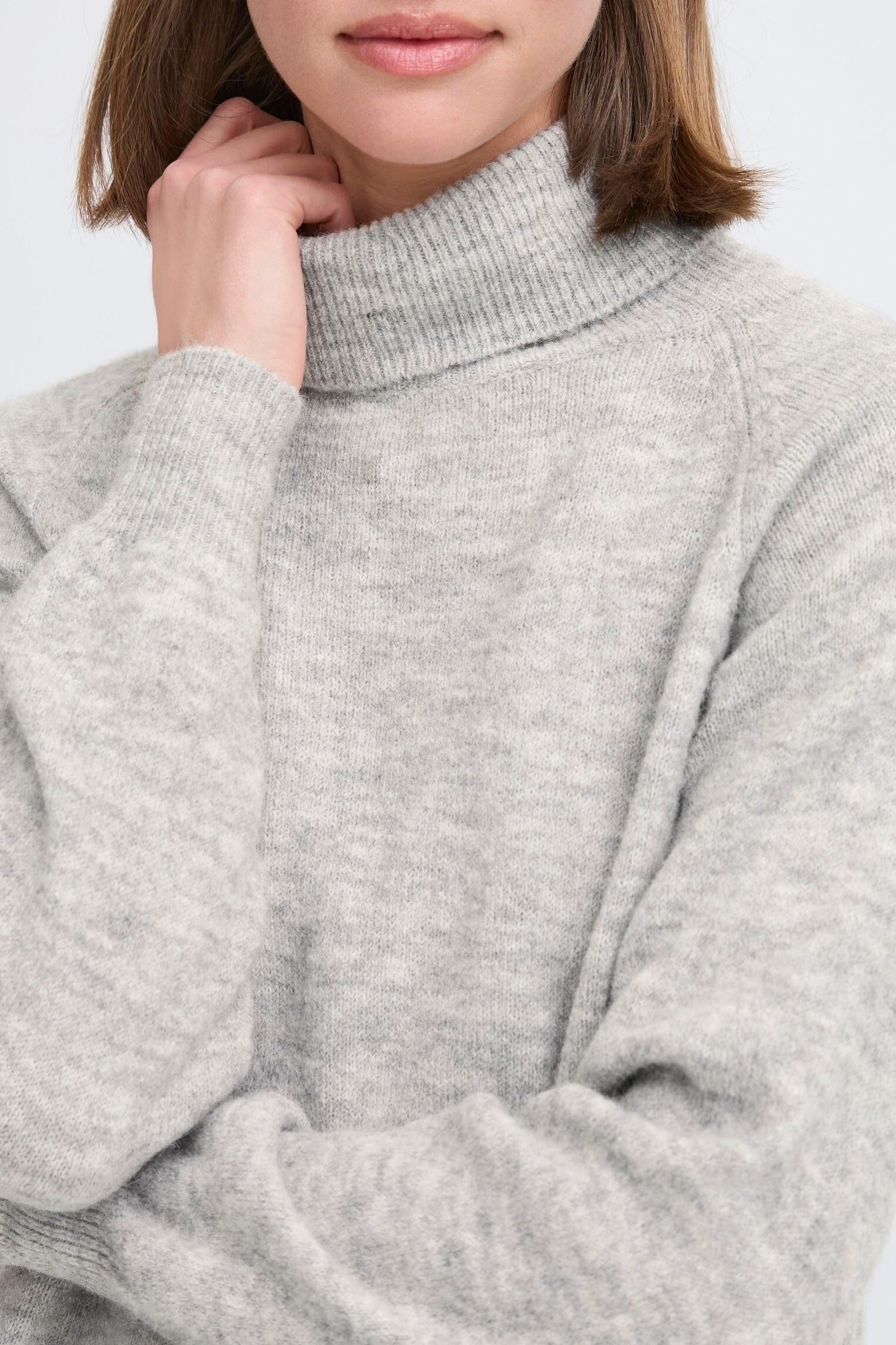 Pulls BYMONNA ROLLNECK femme gris B-Young Pulls BYMONNA ROLLNECK femme gris Mid Grey Melange