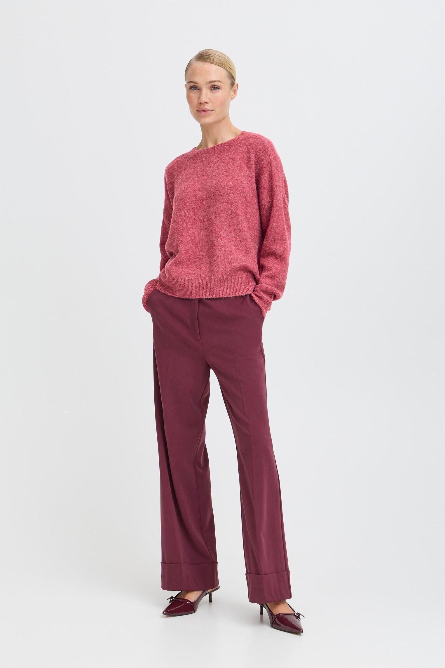 Pulls BYMONNA JUMPER femme rose B-Young Pulls BYMONNA JUMPER femme rose Roan Rouge Melange