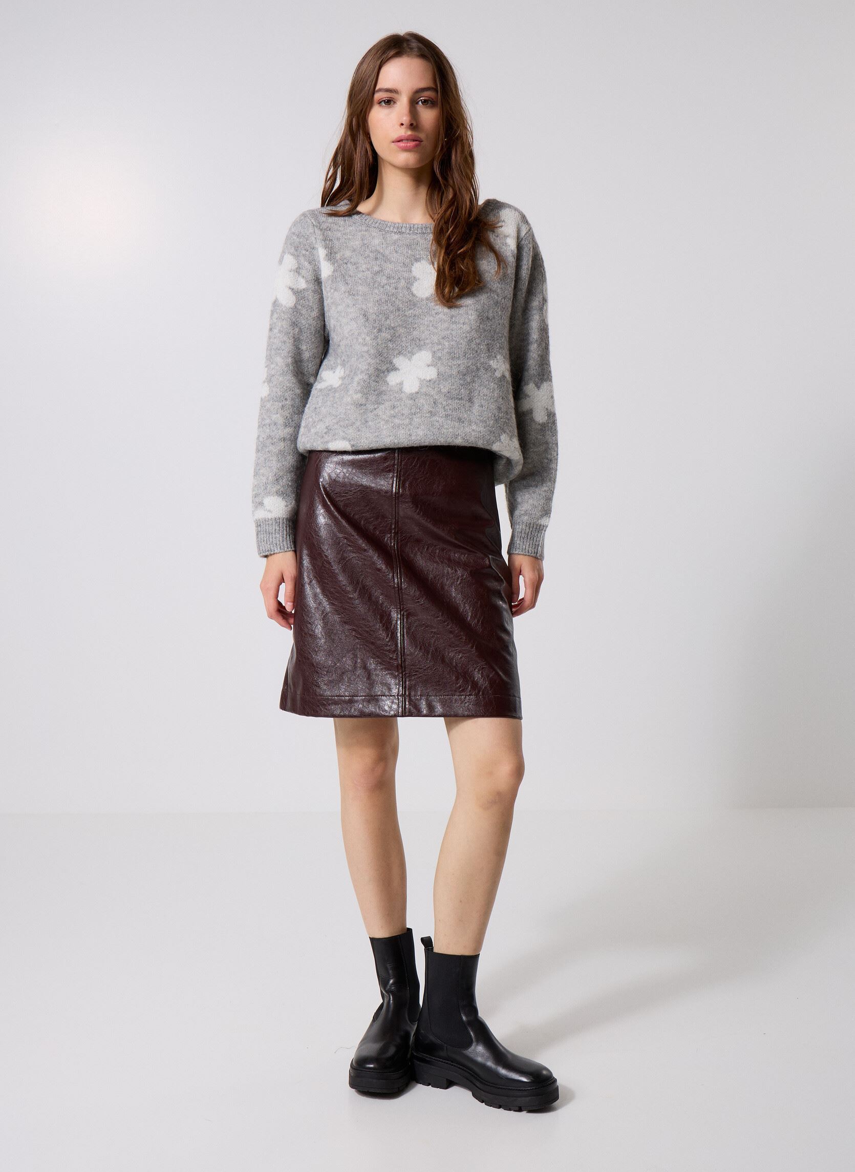 Jupes courtes BYDAINA SKIRT femme marron B-Young Jupes courtes BYDAINA SKIRT femme marron CHOCOLATE PLUM