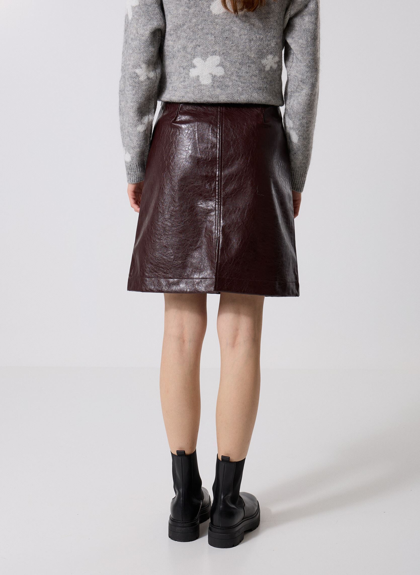 Jupes courtes BYDAINA SKIRT femme marron B-Young Jupes courtes BYDAINA SKIRT femme marron CHOCOLATE PLUM