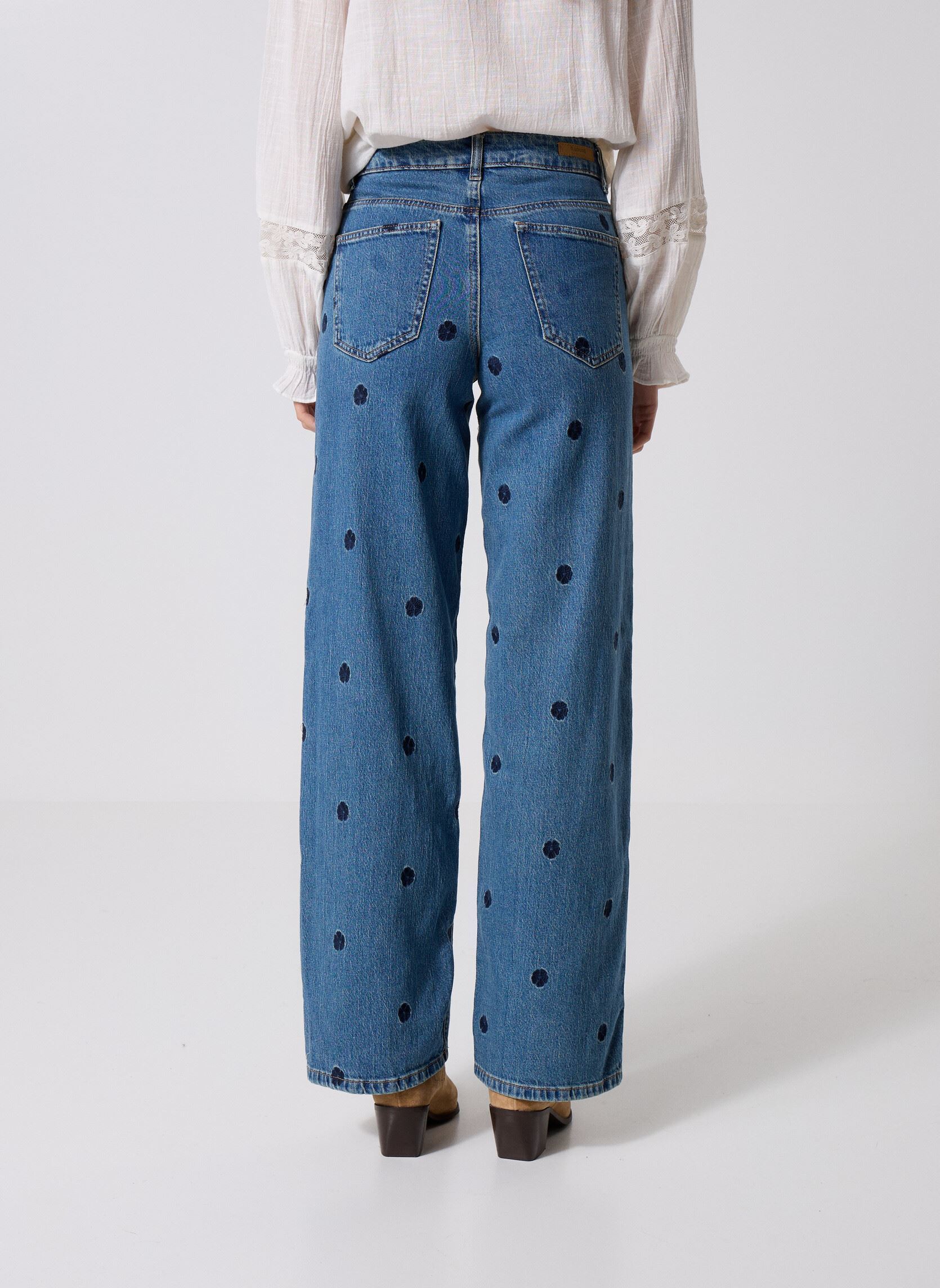 Jeans large BYKENDA JEANS femme bleu B-Young Jeans large BYKENDA JEANS femme bleu Mid Blue Denim