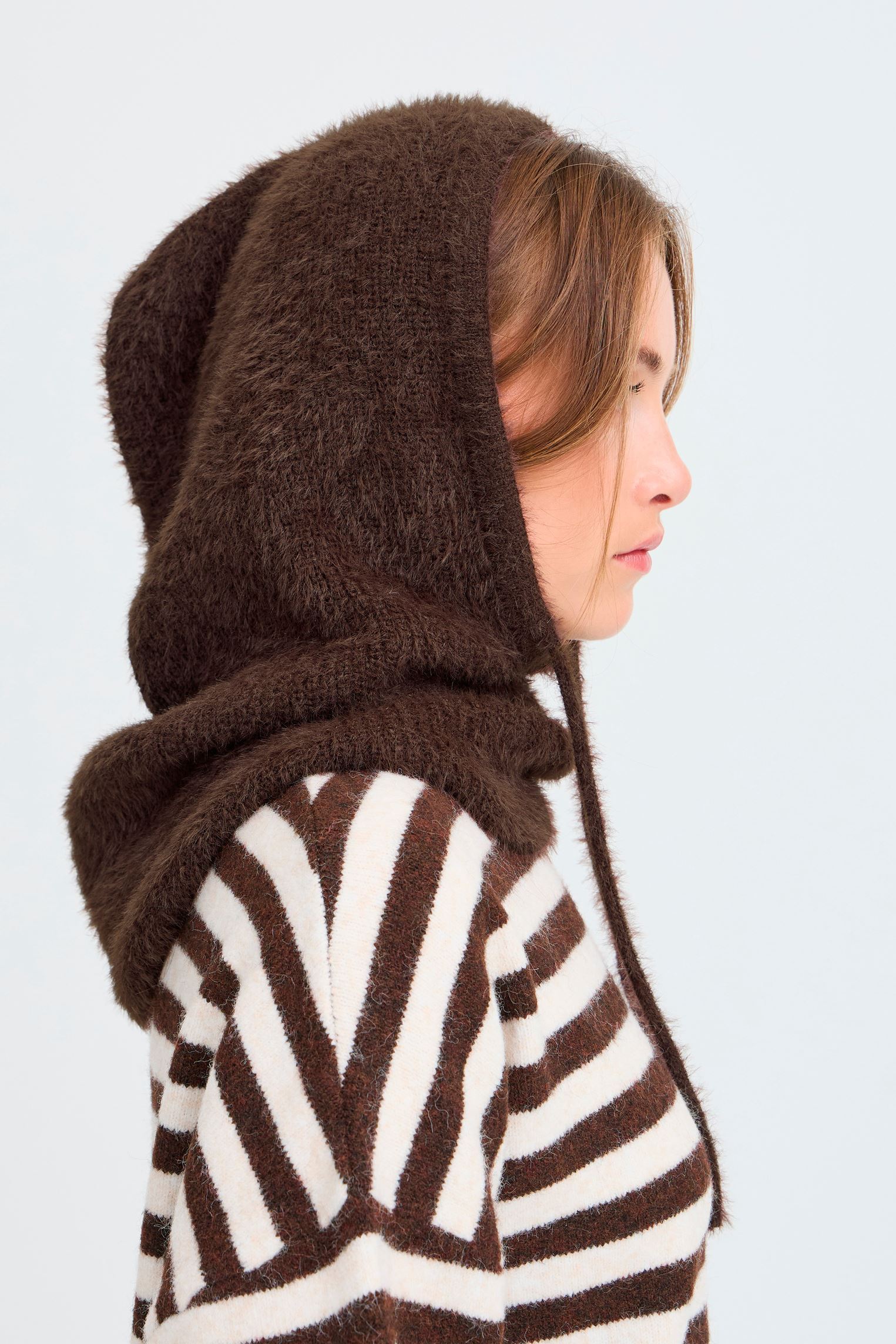 Bonnets BYVIPS BALACLAVA femme marron B-Young Bonnets BYVIPS BALACLAVA femme marron JAVA