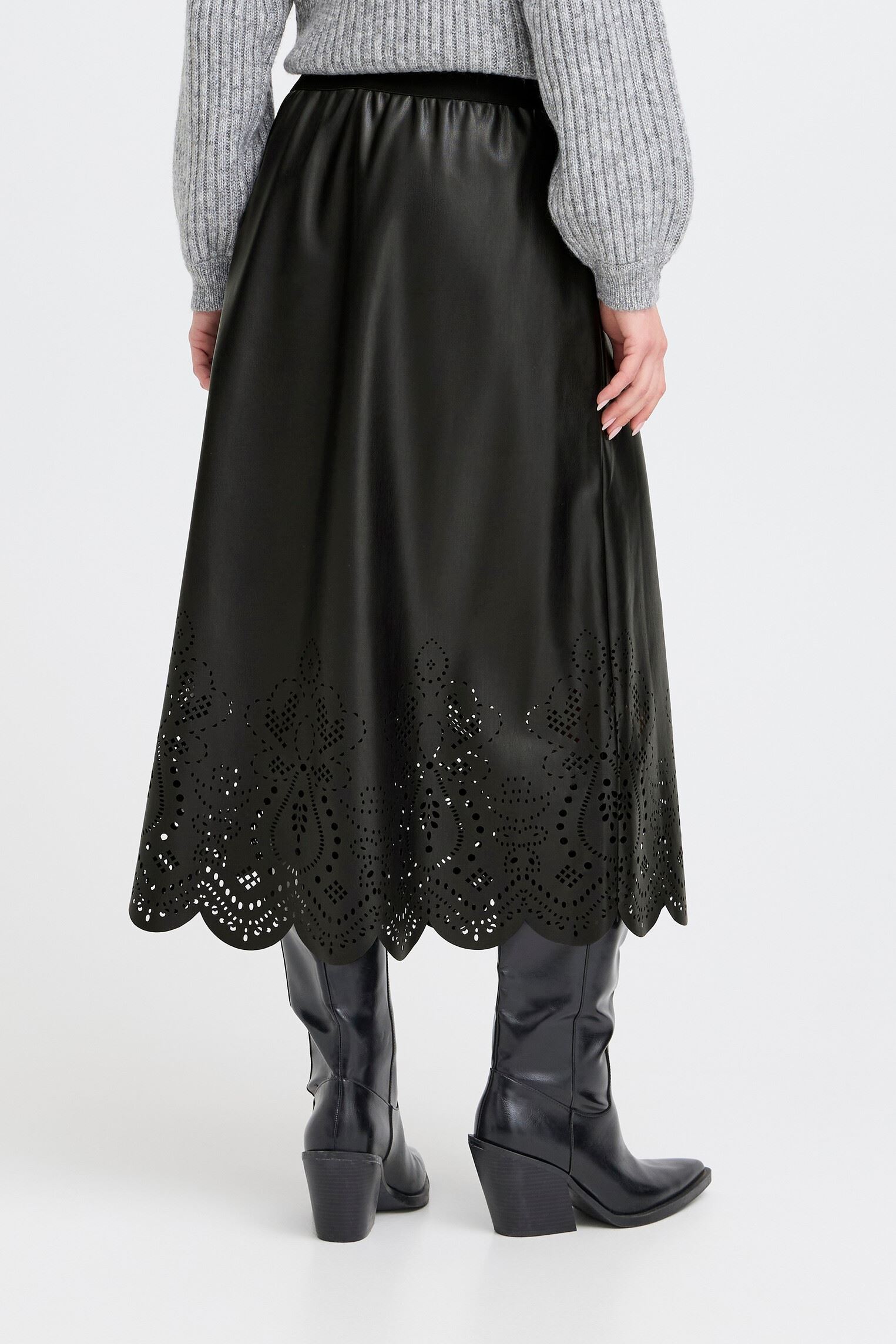Midi-Röcke BYDENSIO SKIRT damen schwarz B-Young Midi-Röcke BYDENSIO SKIRT damen schwarz Meteorite