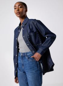 Langarm-Hemden BYKAYJA SHIRT damen blau B-Young Langarm-Hemden BYKAYJA SHIRT damen blau Dark Blue Denim