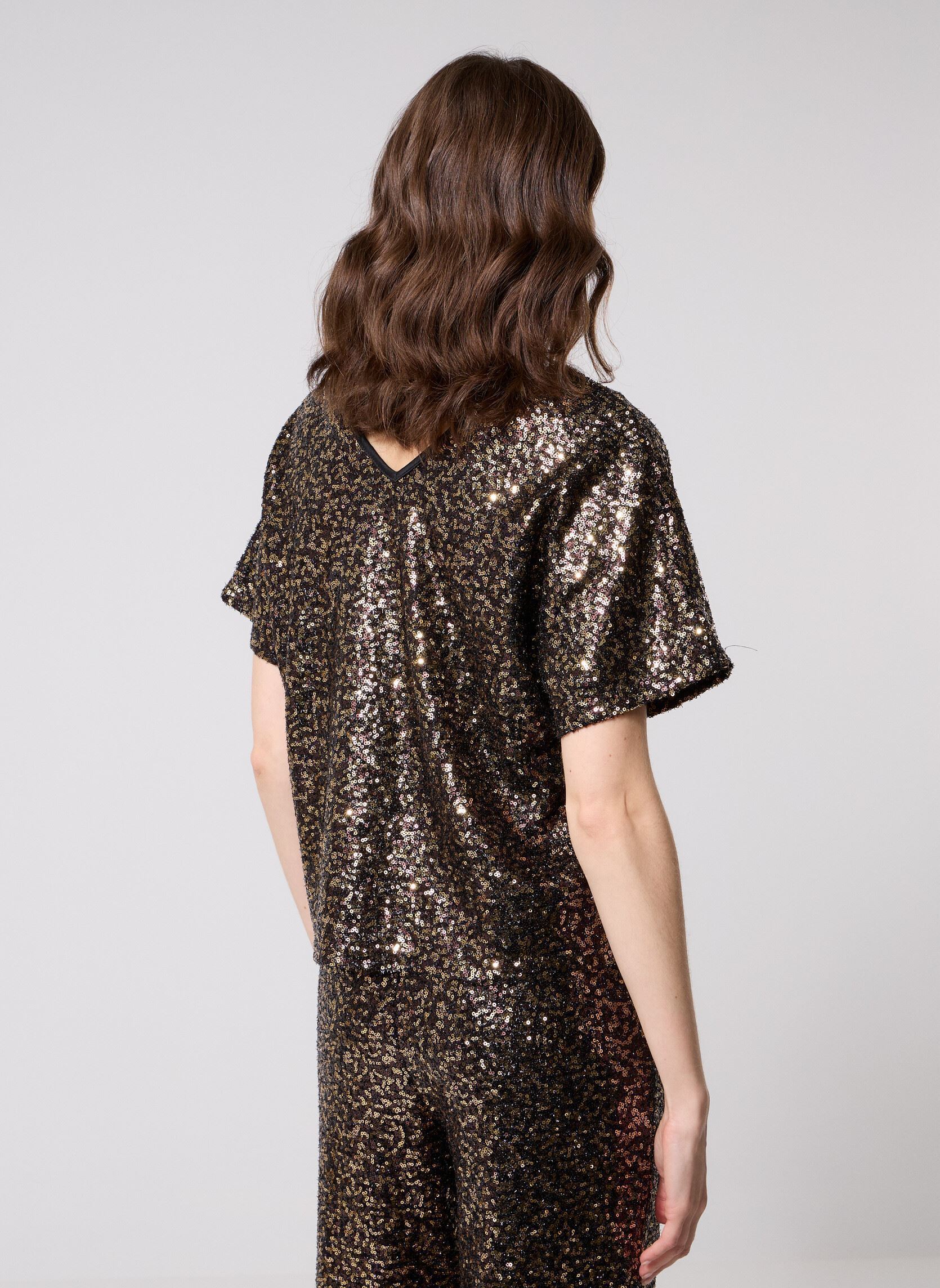 Kurzarm-T-Shirts BYPAMMA BLOUSE damen schwarz B-Young Kurzarm-T-Shirts BYPAMMA BLOUSE damen schwarz Meteorite