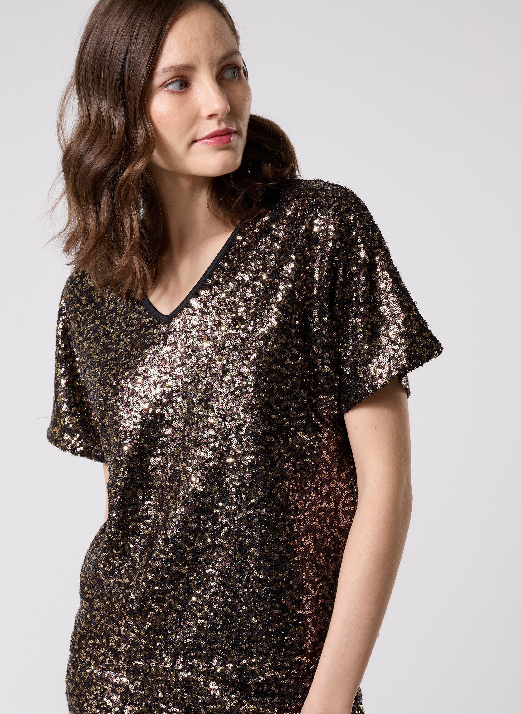 Kurzarm-T-Shirts BYPAMMA BLOUSE damen schwarz B-Young Kurzarm-T-Shirts BYPAMMA BLOUSE damen schwarz Meteorite