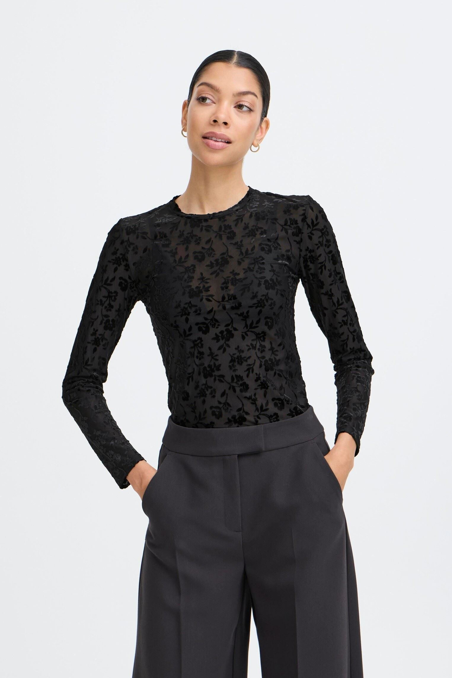Kurzarm-T-Shirts BYSHIRLEY TOP 4 damen schwarz B-Young Kurzarm-T-Shirts BYSHIRLEY TOP 4 damen schwarz True black