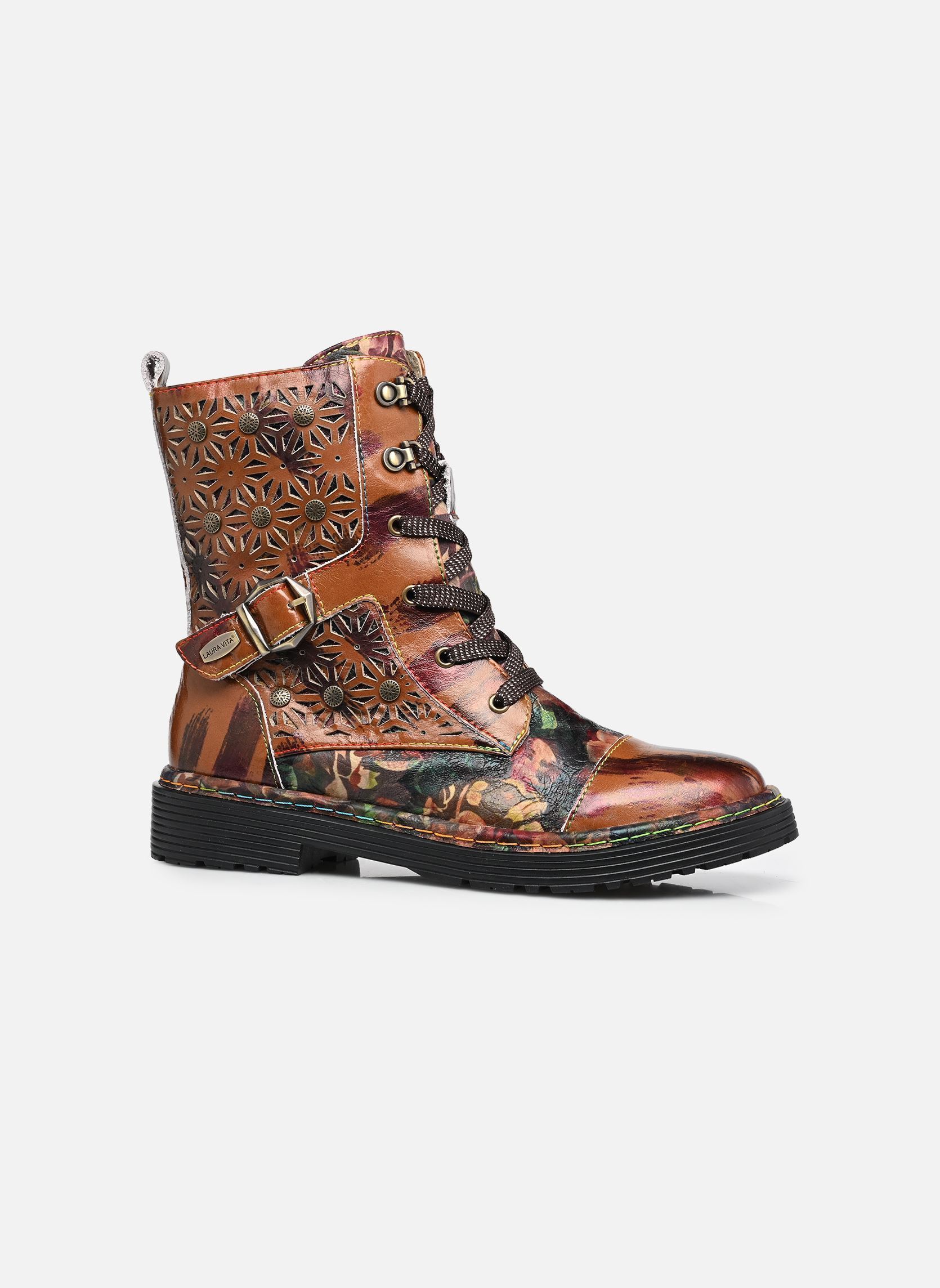 Geschnürte Stiefeletten INCASO 36 damen braun Laura Vita Geschnürte Stiefeletten INCASO 36 damen braun CAMEL