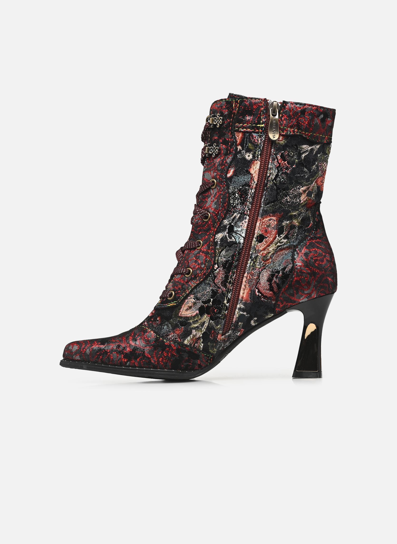 Bottines à lacets OANELO 03 femme rouge Laura Vita Bottines à lacets OANELO 03 femme rouge GRENAT