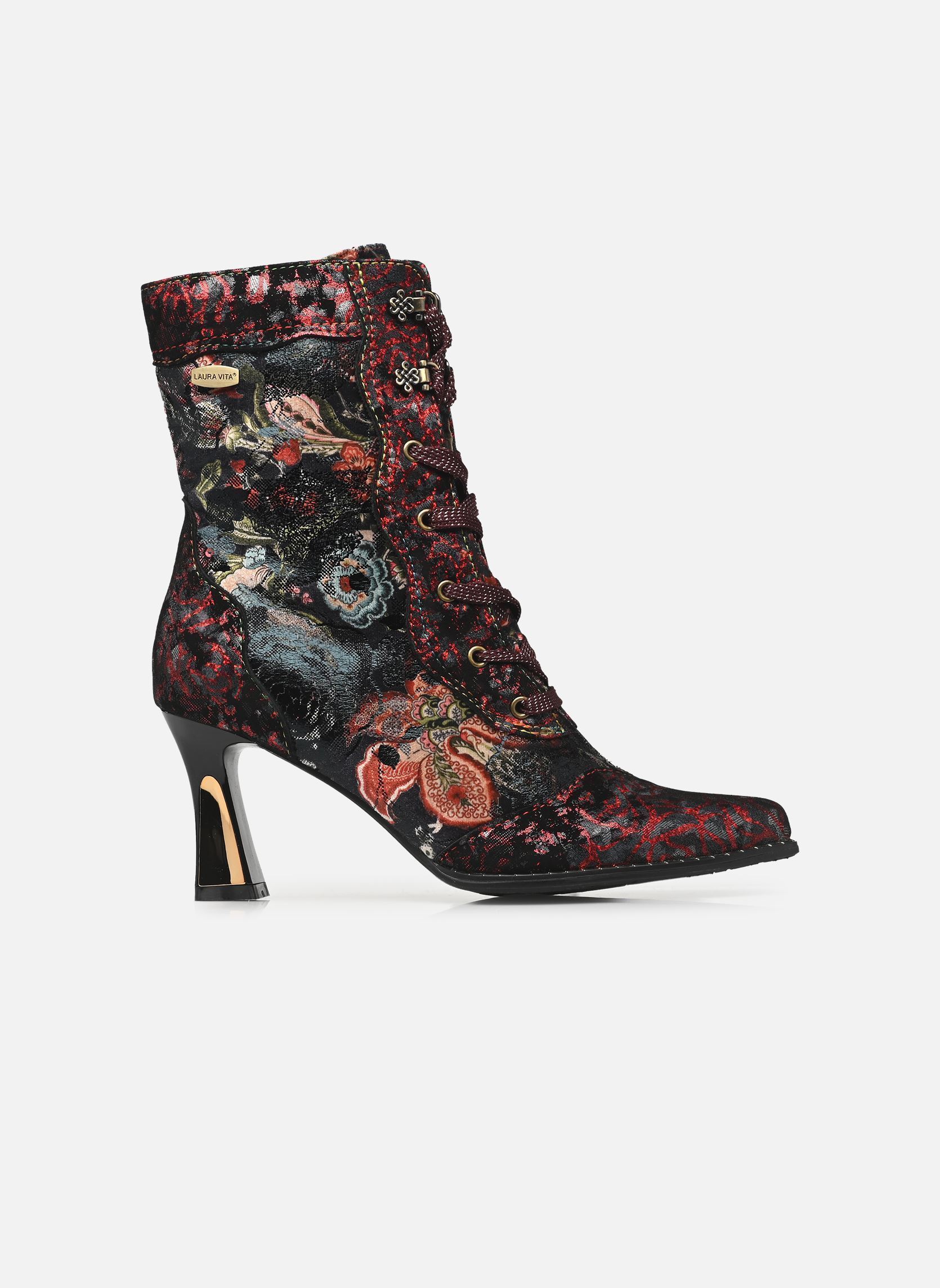Bottines à lacets OANELO 03 femme rouge Laura Vita Bottines à lacets OANELO 03 femme rouge GRENAT