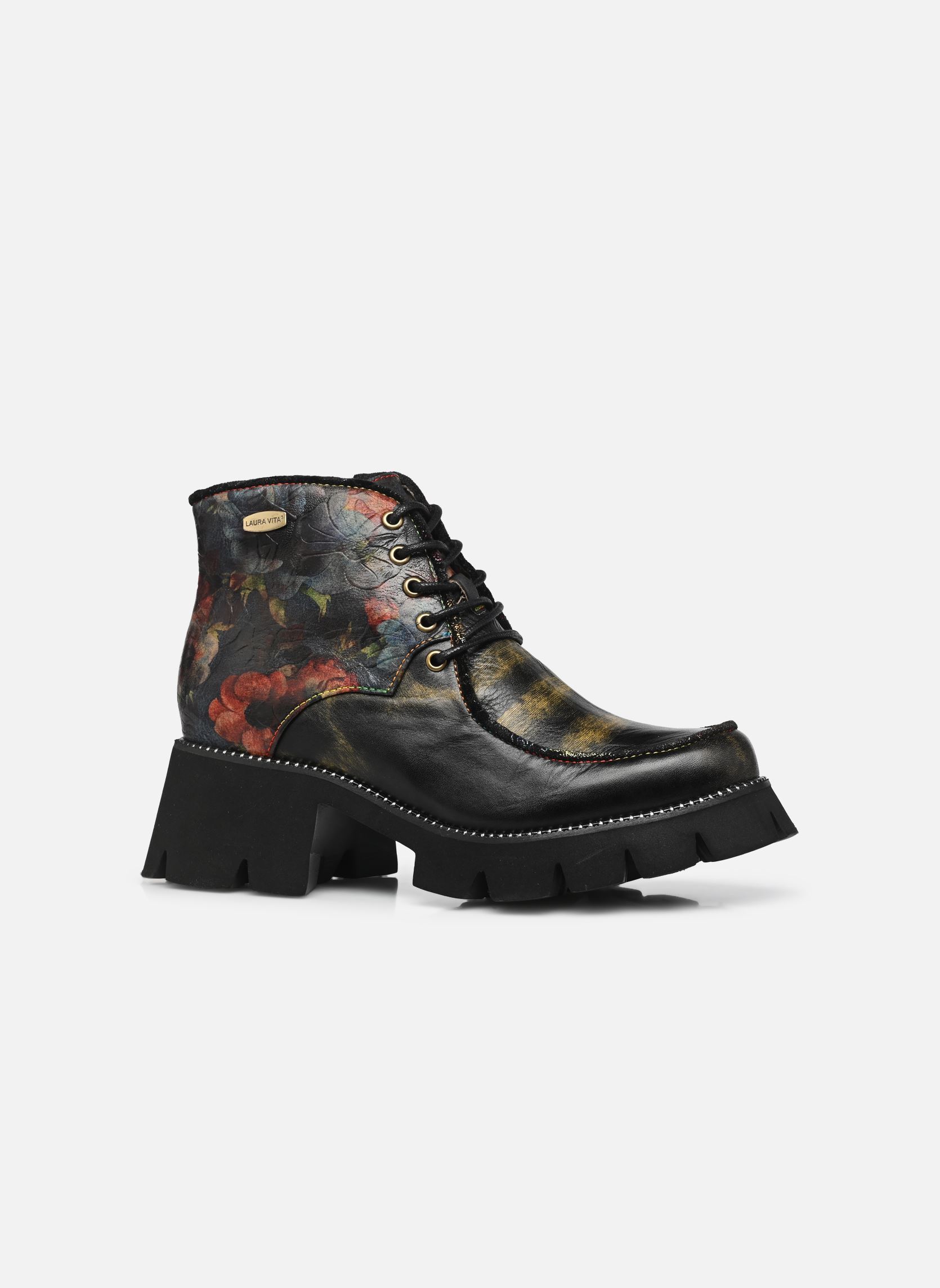 Bottines à lacets OMIO 65 femme noir Laura Vita Bottines à lacets OMIO 65 femme noir NOIR