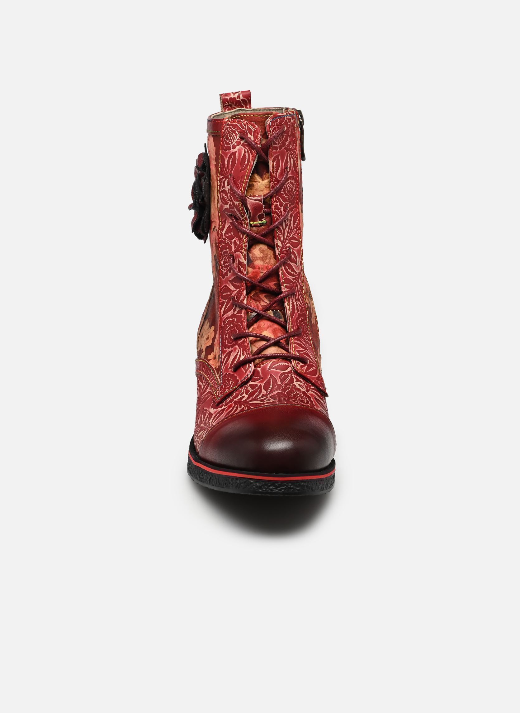 Bottines à lacets RACHELEO 04 femme rouge Laura Vita Bottines à lacets RACHELEO 04 femme rouge FRAMBOISEO