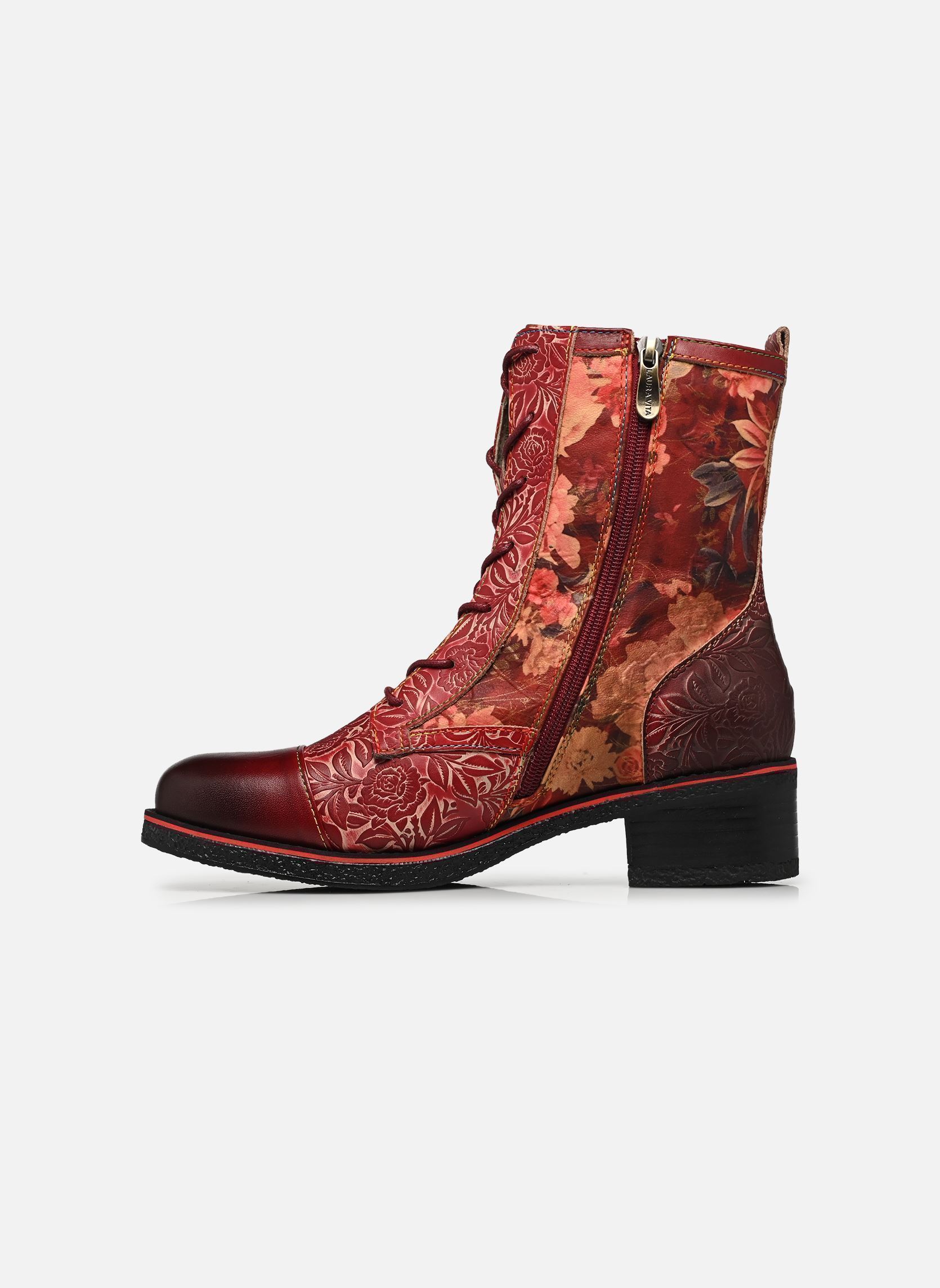Bottines à lacets RACHELEO 04 femme rouge Laura Vita Bottines à lacets RACHELEO 04 femme rouge FRAMBOISEO