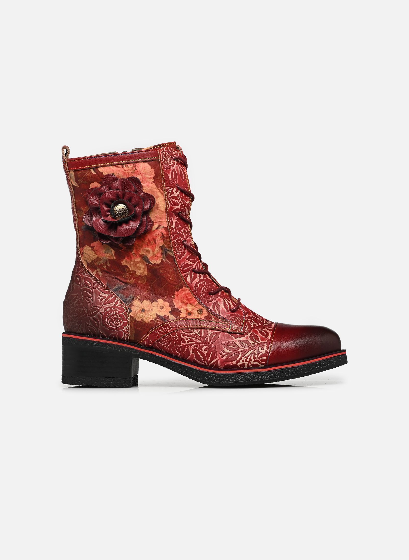 Bottines à lacets RACHELEO 04 femme rouge Laura Vita Bottines à lacets RACHELEO 04 femme rouge FRAMBOISEO
