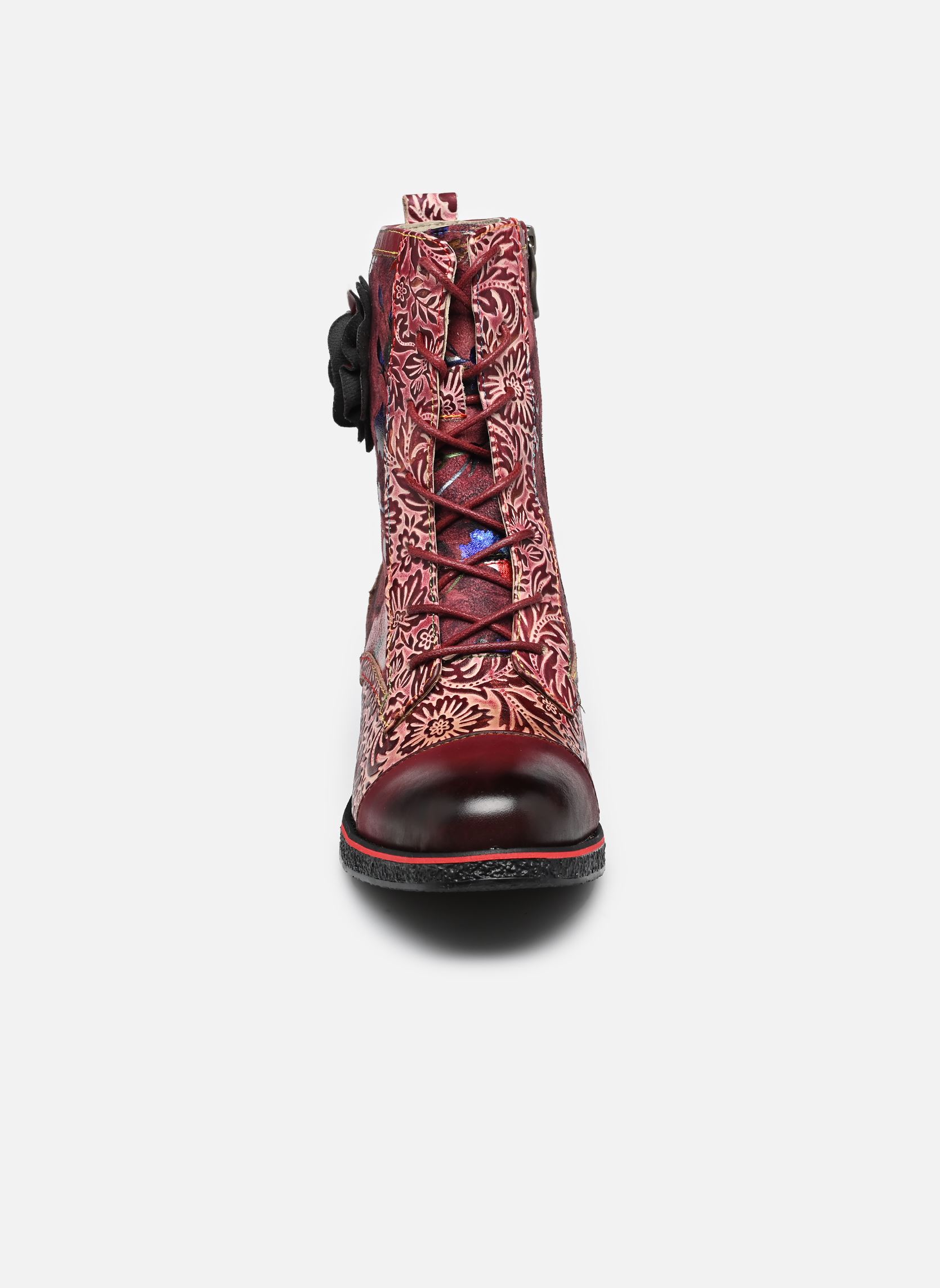 Bottines à lacets RACHELEO 04 femme rouge Laura Vita Bottines à lacets RACHELEO 04 femme rouge GRENAT