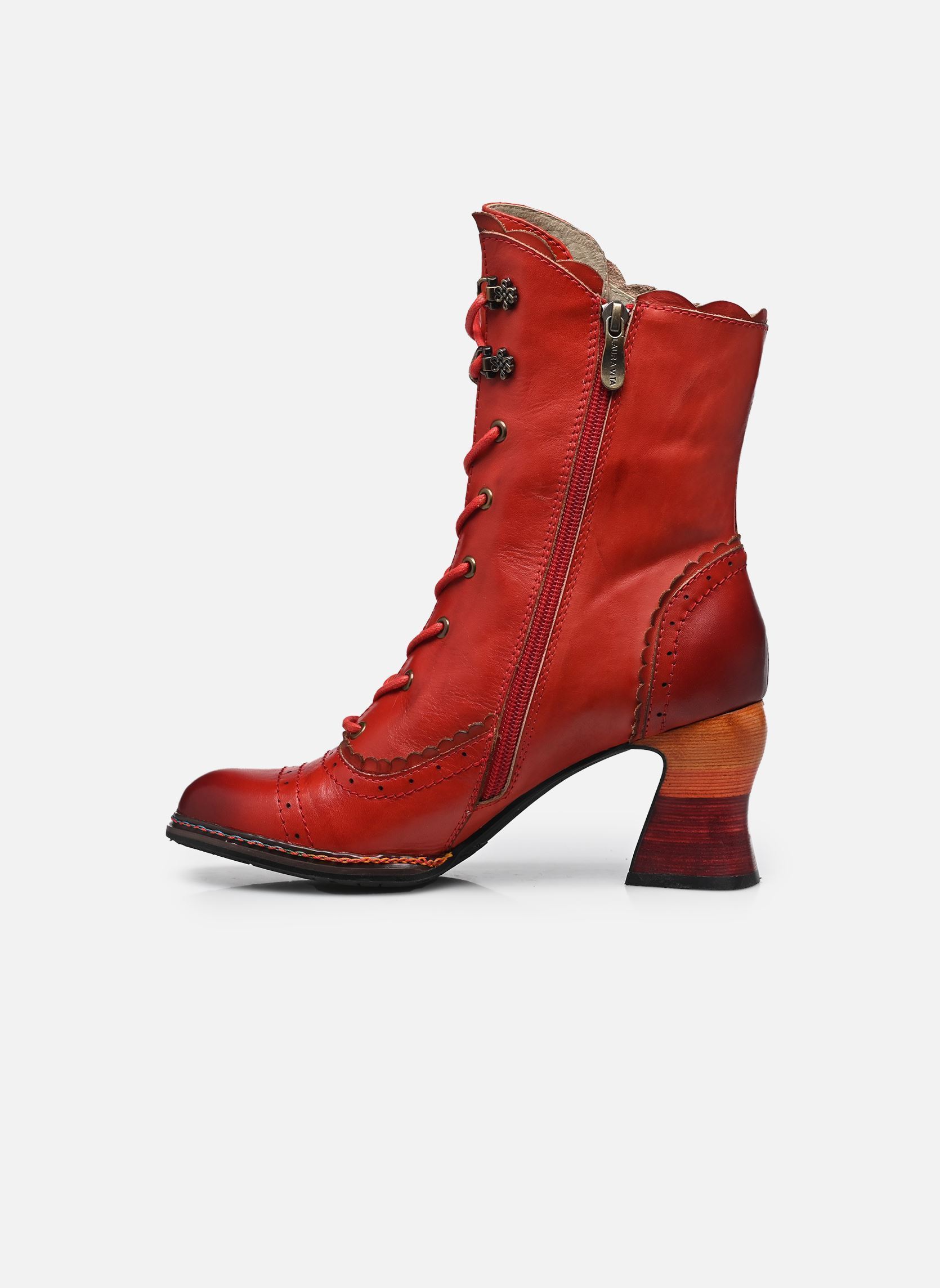 Bottines à lacets ELEAO 15 femme rouge Laura Vita Bottines à lacets ELEAO 15 femme rouge Rouge