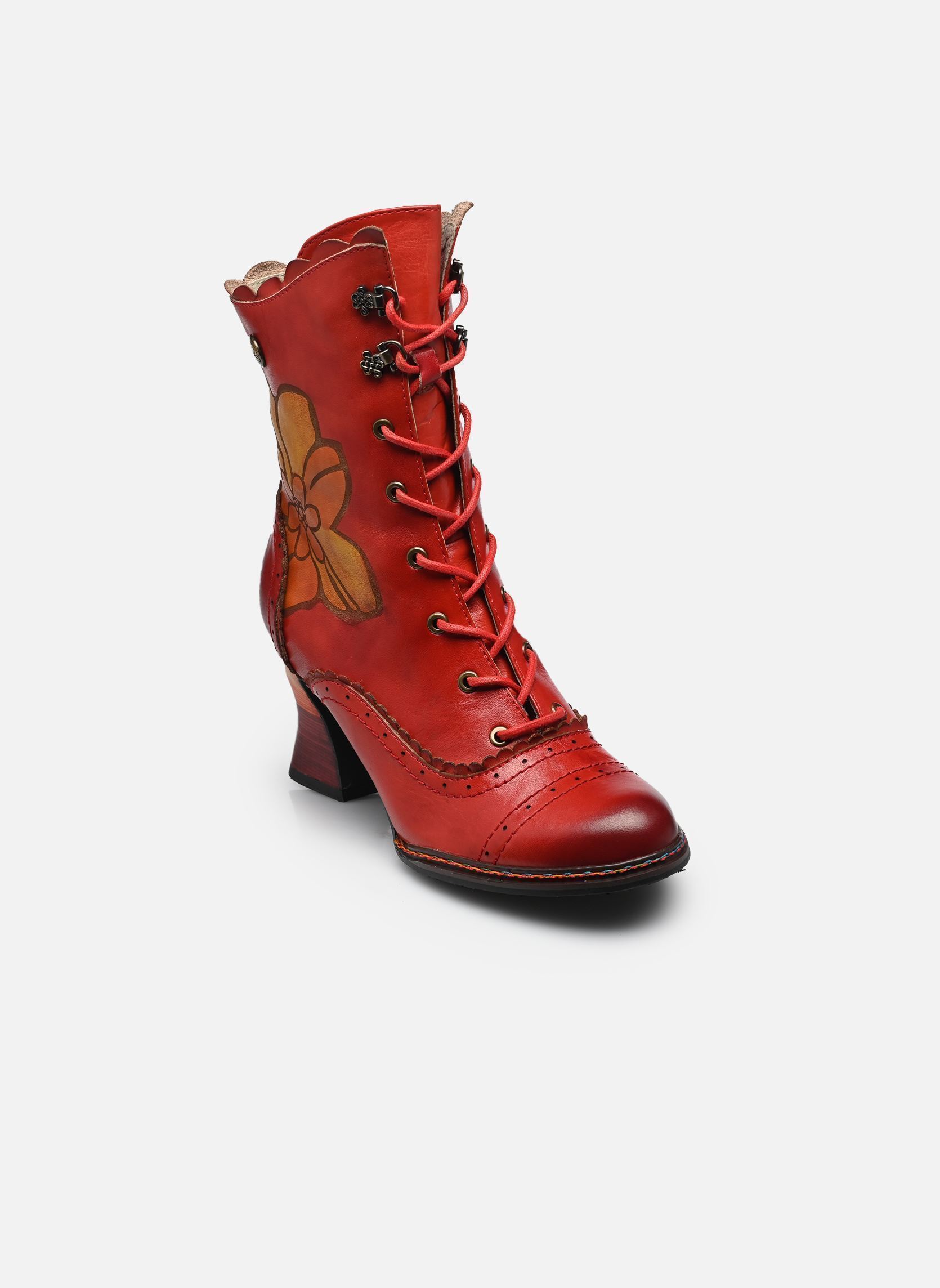 Bottines à lacets ELEAO 15 femme rouge Laura Vita Bottines à lacets ELEAO 15 femme rouge Rouge
