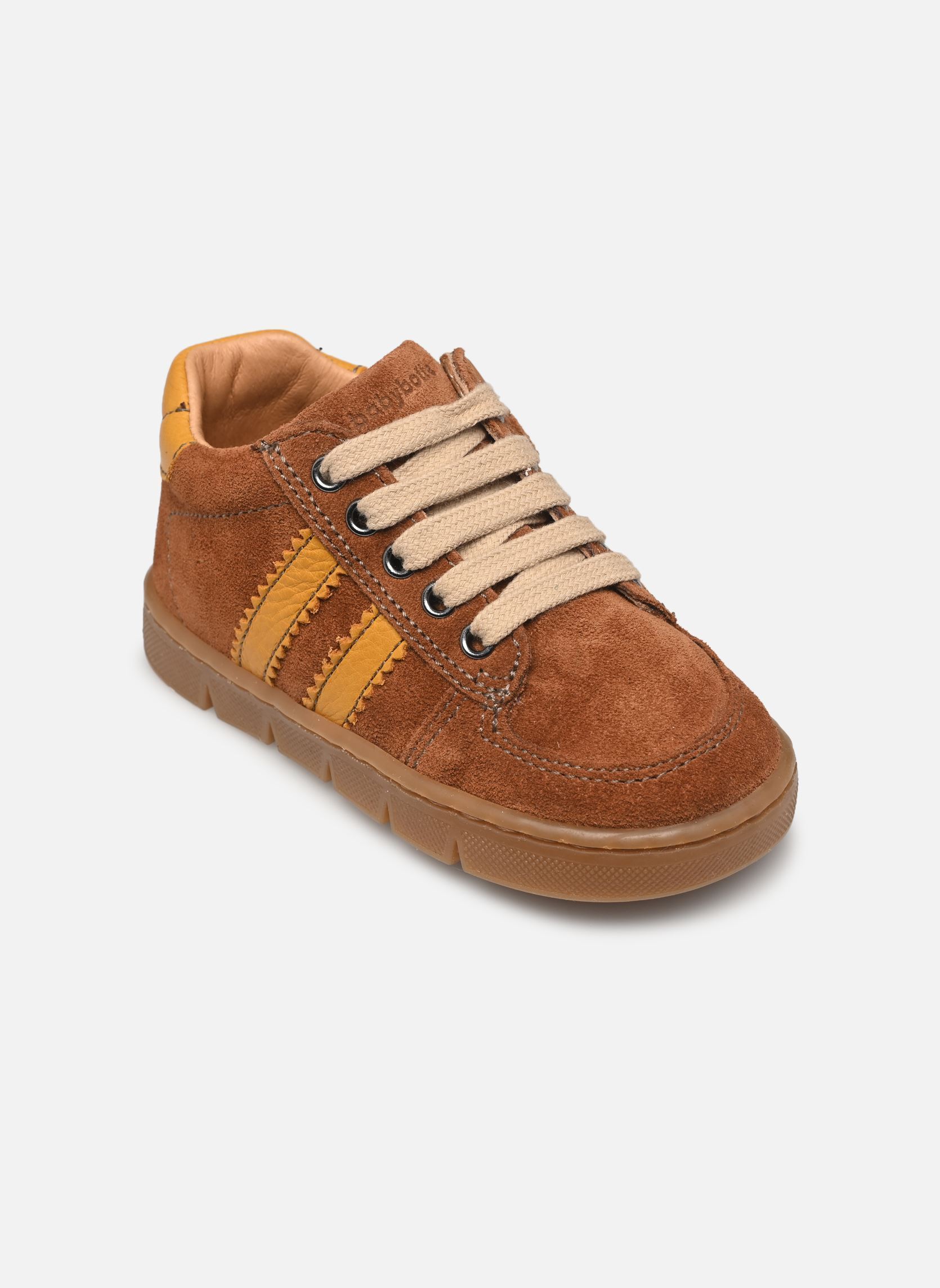 Baskets basses Farel garçon marron Babybotte Baskets basses Farel garçon marron COGNAC