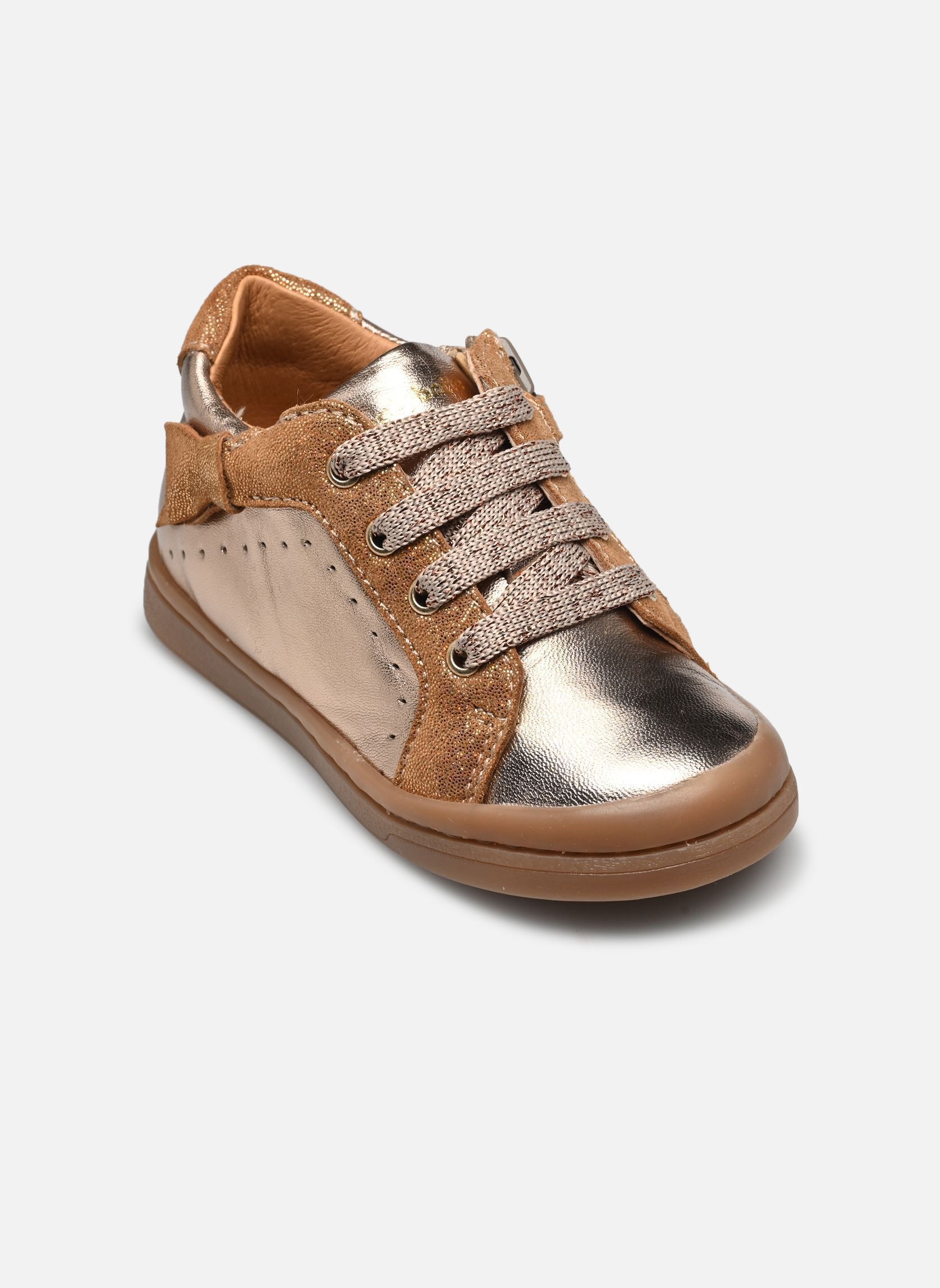 Baskets basses Apolline fille or et bronze Babybotte Baskets basses Apolline fille or et bronze PLATINE