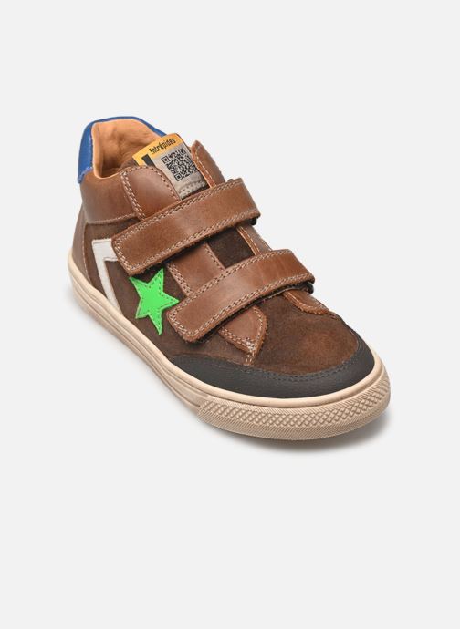 Babybotte Baskets hautes Karta Velcros garçon marron