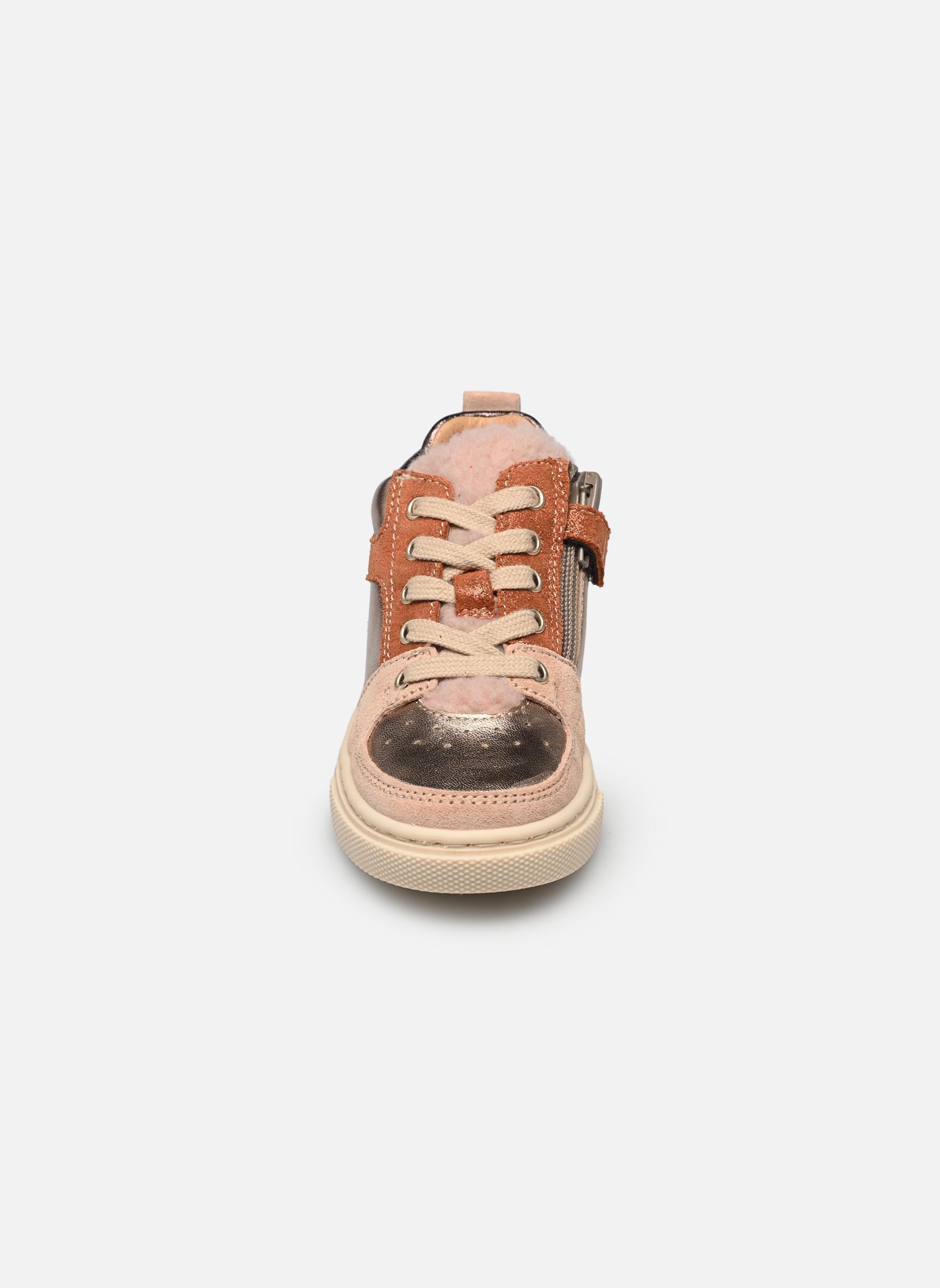 Baskets basses Arielle fille rose Babybotte Baskets basses Arielle fille rose PLATINE