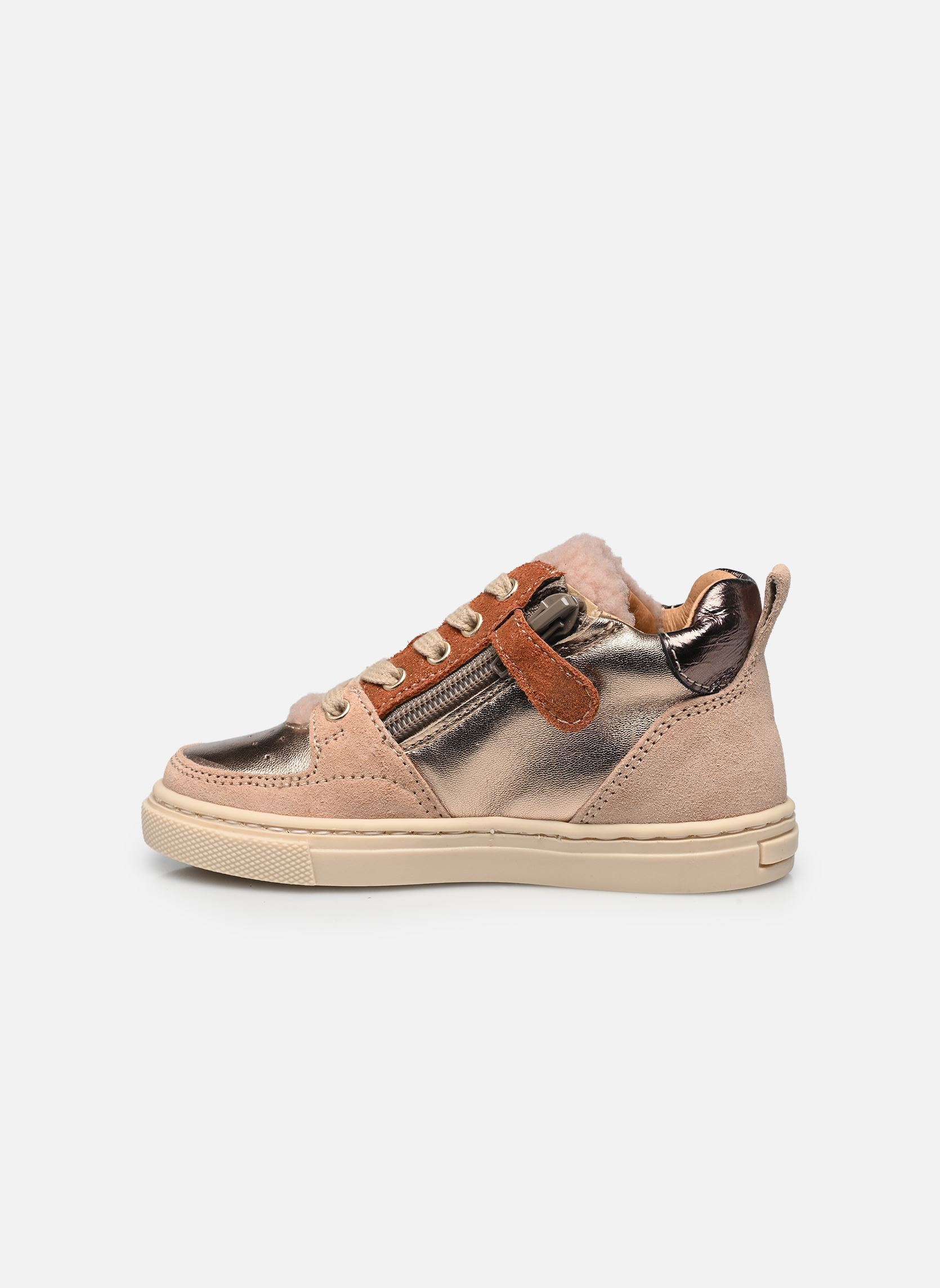Baskets basses Arielle fille rose Babybotte Baskets basses Arielle fille rose PLATINE