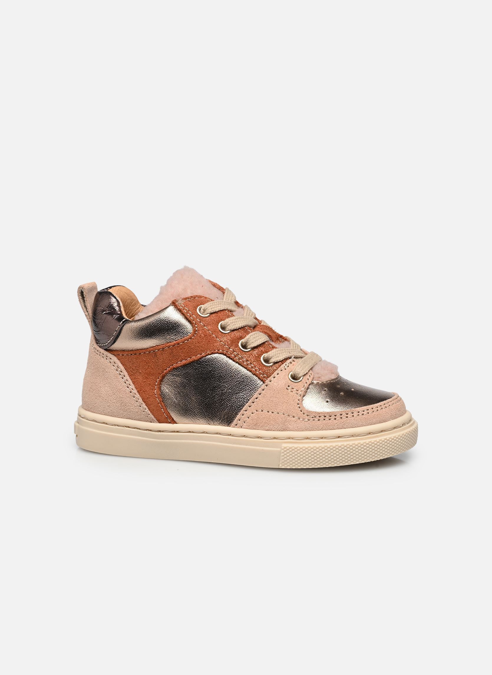 Baskets basses Arielle fille rose Babybotte Baskets basses Arielle fille rose PLATINE