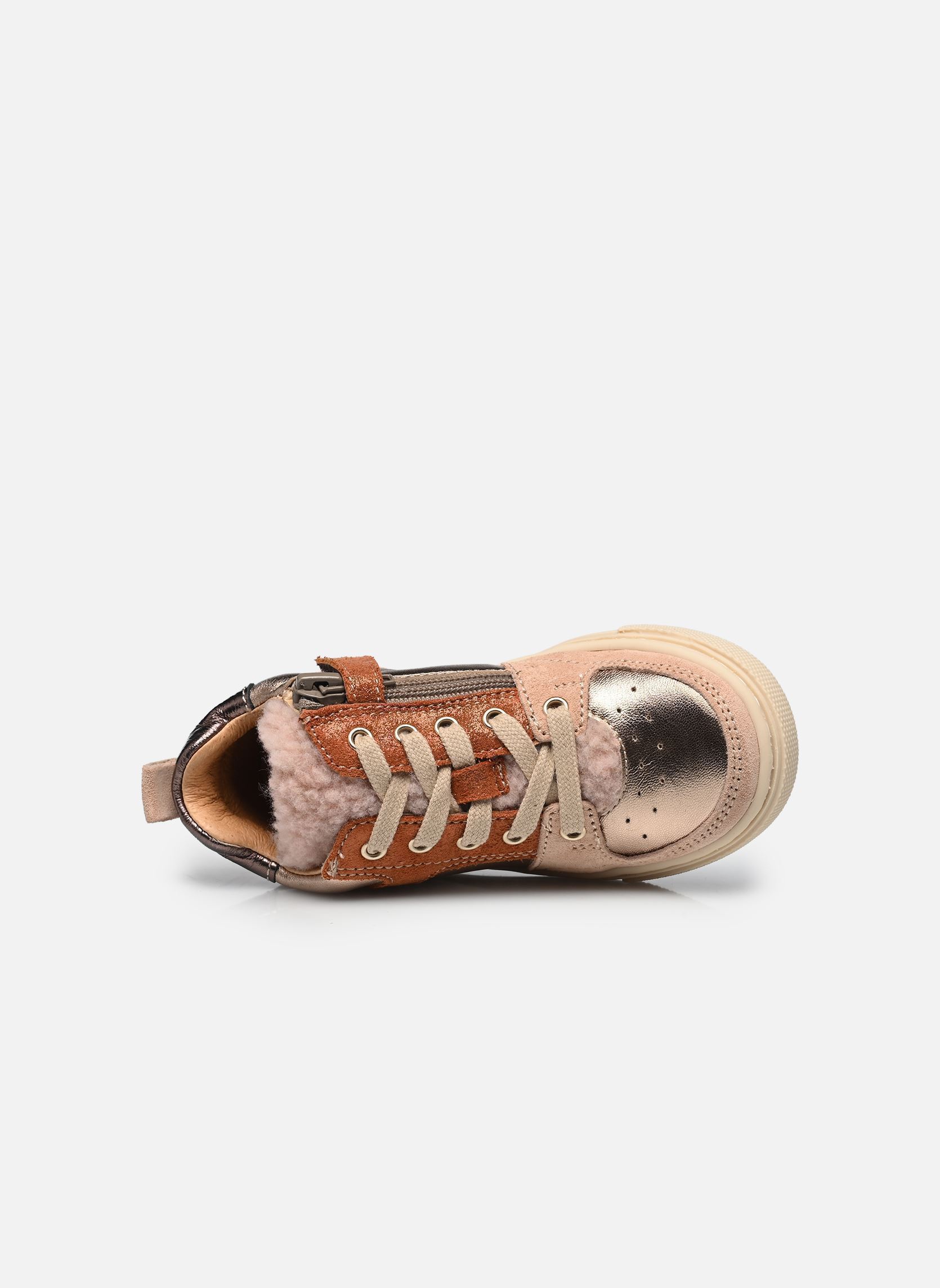 Baskets basses Arielle fille rose Babybotte Baskets basses Arielle fille rose PLATINE