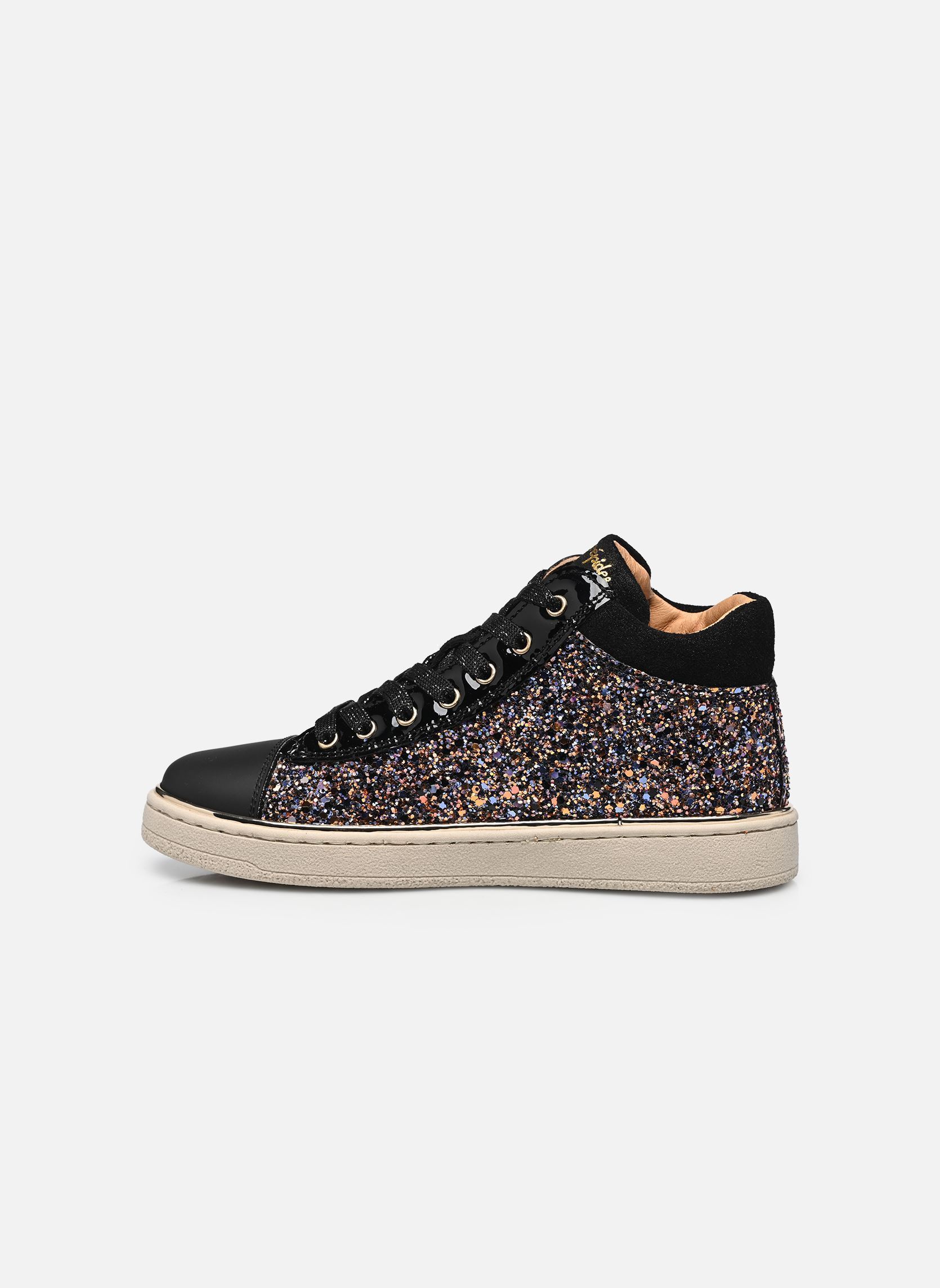 Hoge sneakers Kroisette meisjes zilver Babybotte Hoge sneakers Kroisette meisjes zilver GLITTER NOIR