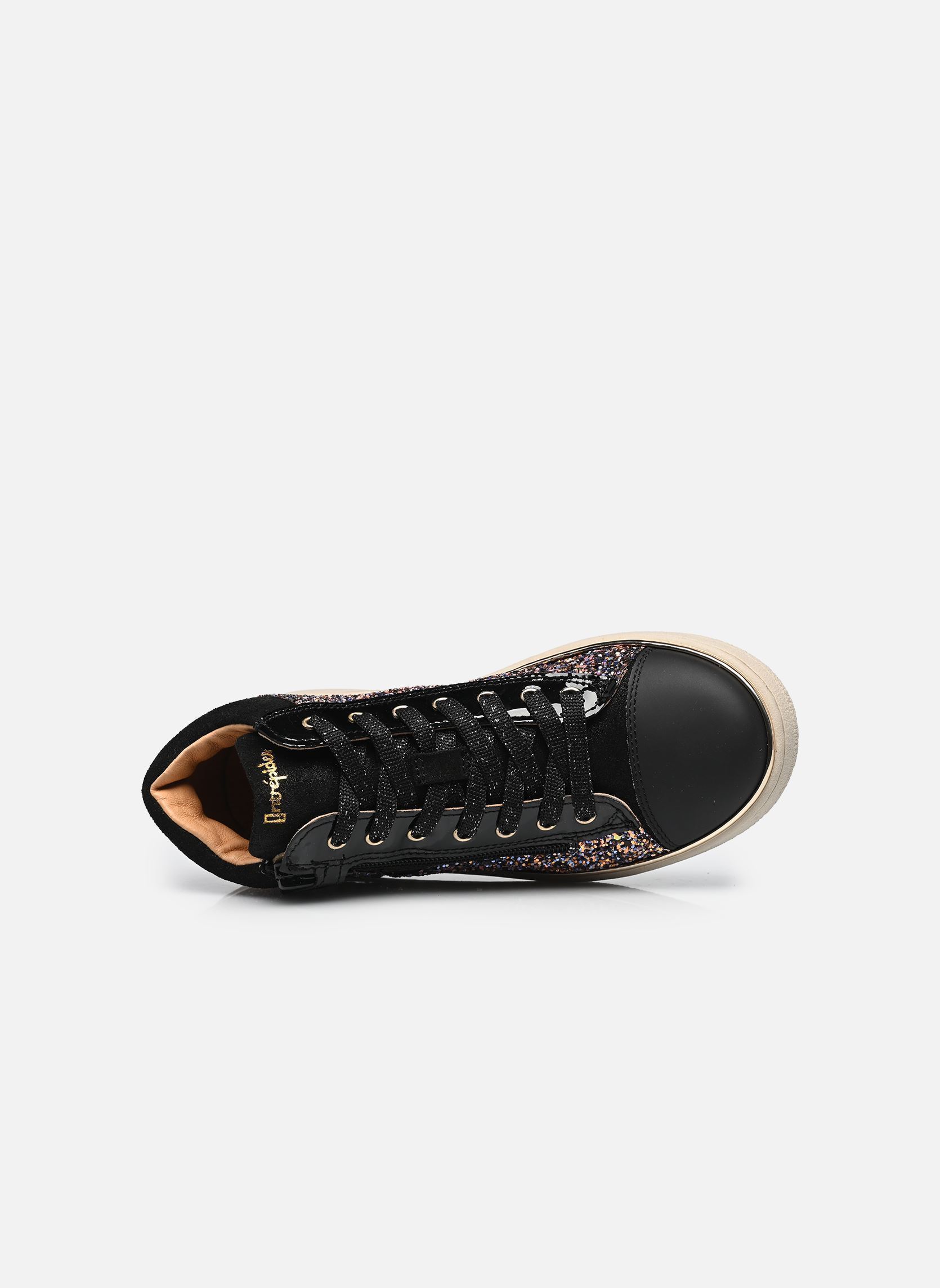Hoge sneakers Kroisette meisjes zilver Babybotte Hoge sneakers Kroisette meisjes zilver GLITTER NOIR