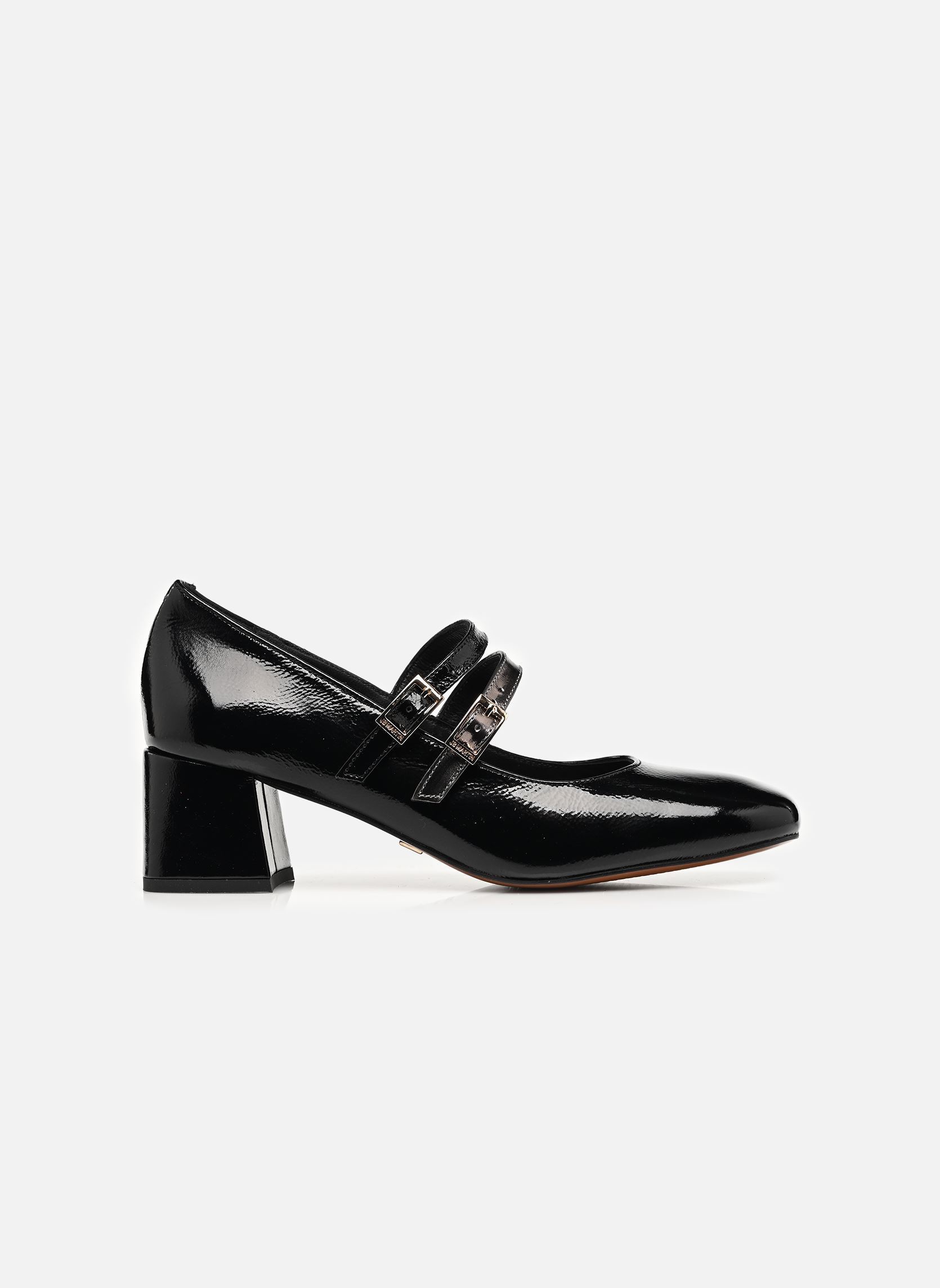 Escarpins JB Martin Cuir Verni Noir Talons Bobine Taille 38 - Occasion Très Bon état, Fabrication Française