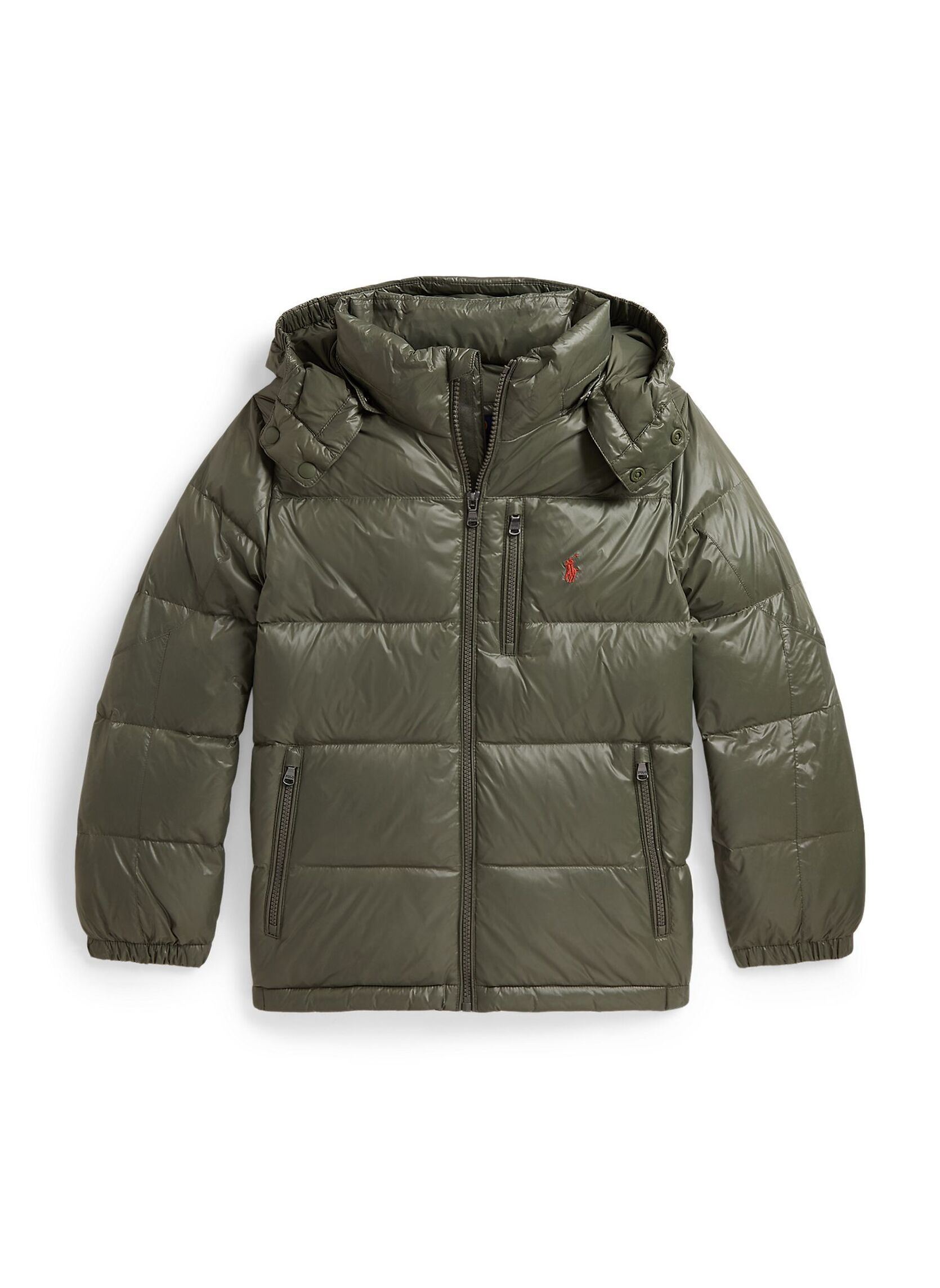 Doudounes WOVEN-BOMBER-JACKET garçon kaki Polo Ralph Lauren Doudounes WOVEN-BOMBER-JACKET garçon kaki CRUISE OLIVE