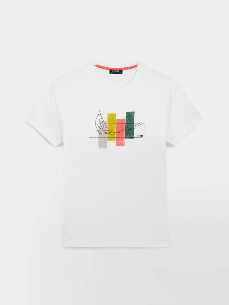 Tee-shirts T-shirt manches courtes NAHIMTEE ARCTIQUE homme blanc TBS Tee-shirts T-shirt manches courtes NAHIMTEE ARCTIQUE homme blanc Blanc